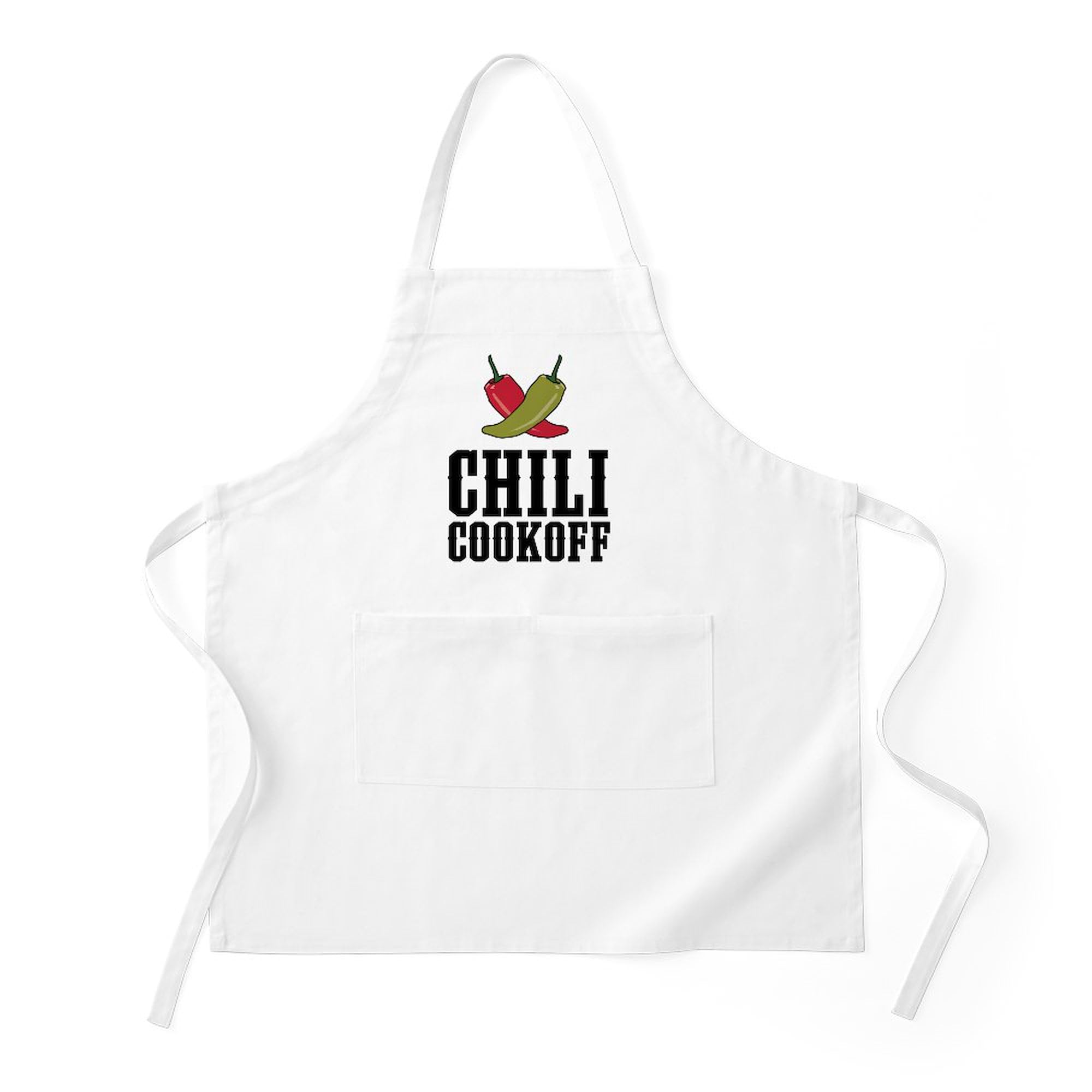 Chili Cookoff Kitchen Apron with Pockets - BBQ Grilling & Baking Apron for Men & Women - Perfect for Cooking, Baking, Outdoor Grilling & Hosting Parties