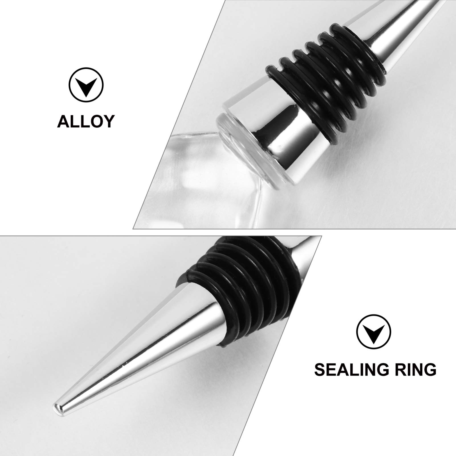 Heart-Shaped Wine Stopper - Rhinestone Alloy Wine Bottle Plug & Vacuum Sealer - Decorative Wine Bottle Cap for Parties, Weddings & Romantic Dinners