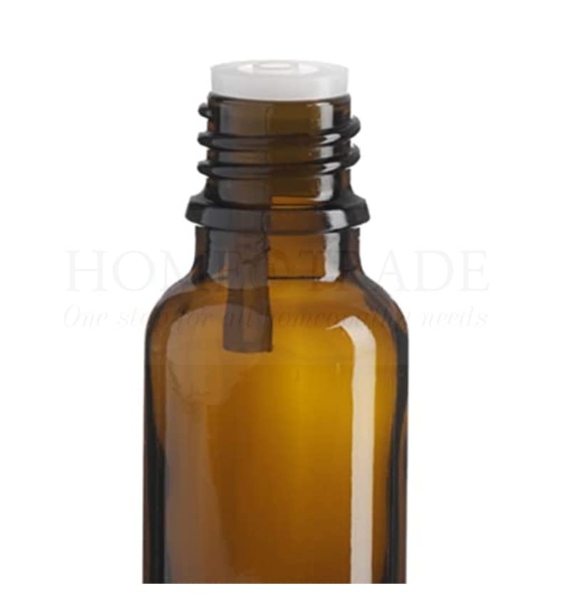 10ml Amber Glass Bottles with Autolock Black Cap - Essential Oil, Perfume, Medicine & Cosmetic Storage (Pack of 6) | Leakproof for Travel, DIY Blending & Ayurvedic Homeopathy Dispensing