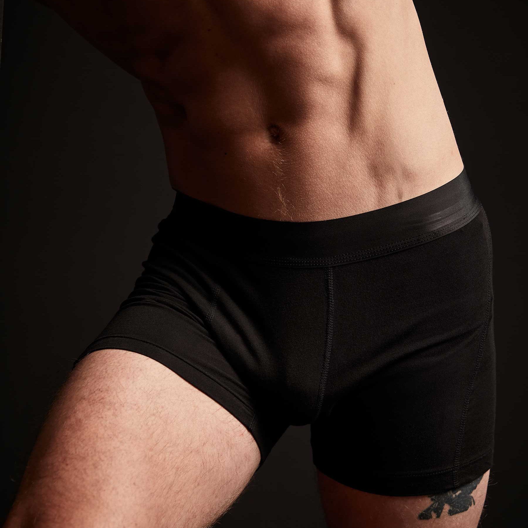 Elevated Lotus Sport Boxer Shorts for Men - Breathable & Comfortable Workout Underwear - Perfect for Gym, Running & Yoga (Black)