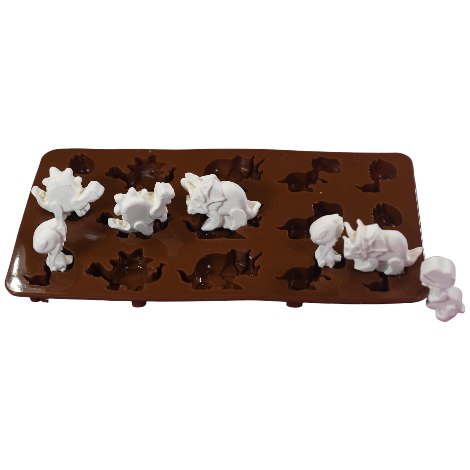 Dinosaur Silicone Mold Baking Tray - Non-Stick Food Grade Dino & T-Rex Shaped Chocolate Candy Mold for Kids DIY Treats, Ice Pops, Cupcakes | Freezer, Oven & Dishwasher Safe BPA-Free | Perfect for Birthday Parties, Classroom Activities & Holiday Baking