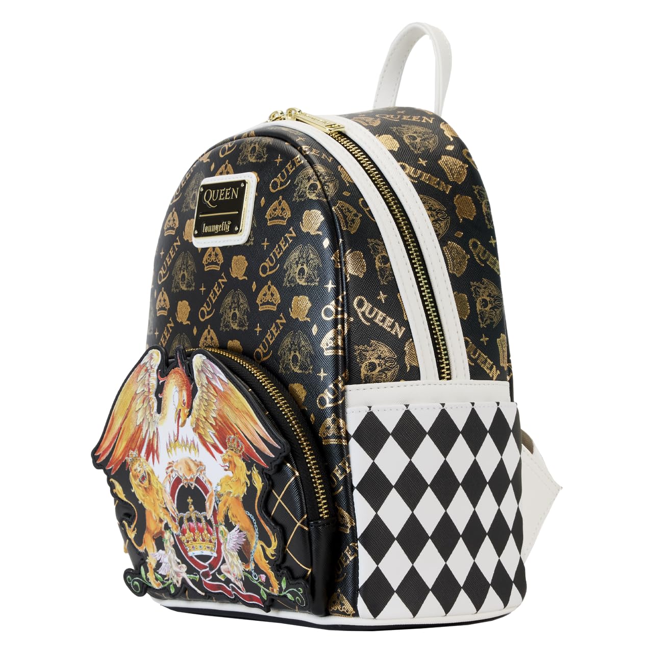 Loungefly Queen Crest Logo Mini Backpack - Disney Inspired Small Purse for Women, Fashionable Crossbody Bag for Daily Use, Travel & Theme Park Visits