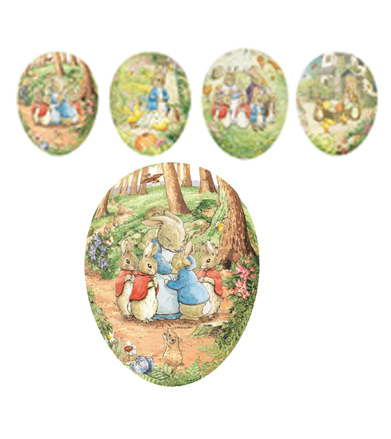 Beatrix Potter Easter Egg - 25cm Cardboard Decorations for Easter, Spring, and Party Decor | Perfect for Easter Baskets, Home Decor, and Gift Giving