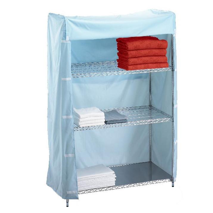 18x36x72 Tall Wire Shelving Unit with Durable Nylon Cover - Heavy Duty Storage Rack for Garage, Pantry & Commercial Use