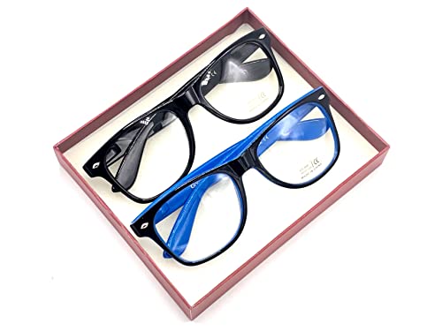 2 Pairs - Black & Black/Blue Frame Gift Box