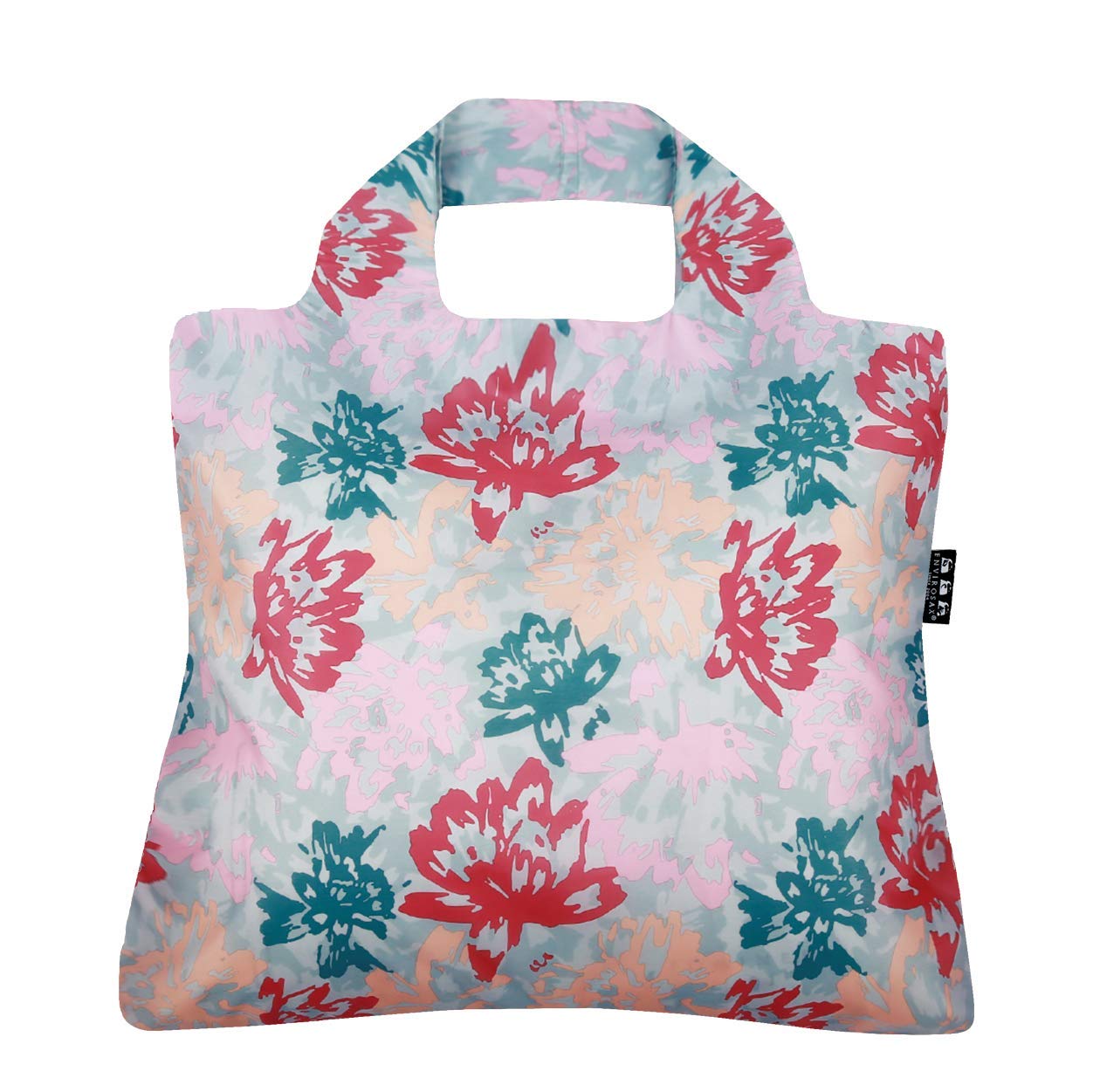 Envirosax Reusable Grocery Bags - Set of 5 Eco-Friendly Palm Springs Design Foldable Polyester Shopping Totes, Washable & Durable for Groceries, Beach, Travel & Daily Errands