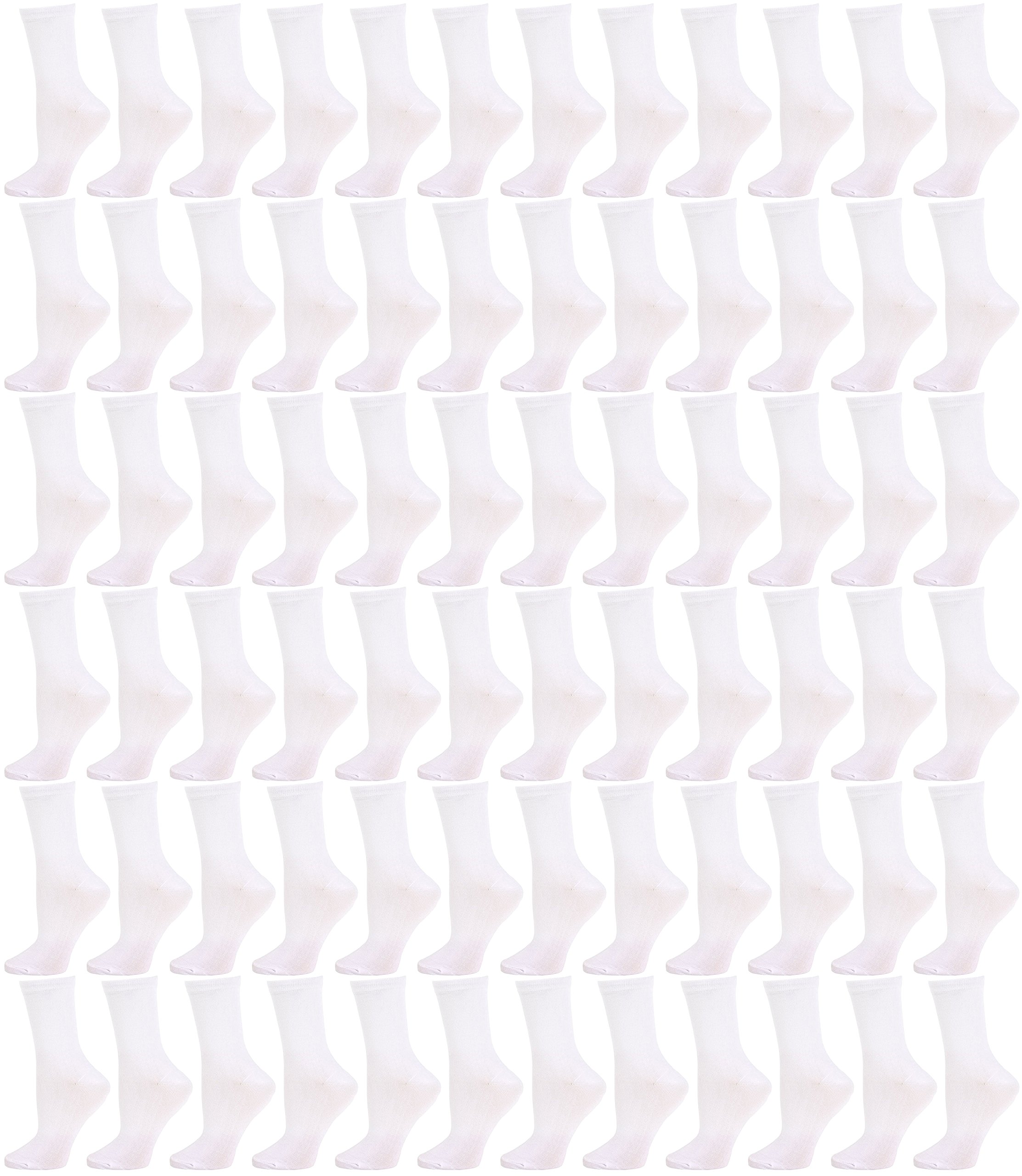 240 Pairs Winterlace Cotton Crew Socks for Men & Women - Breathable Athletic Socks Bulk Pack for Sports, Work & Everyday Comfort