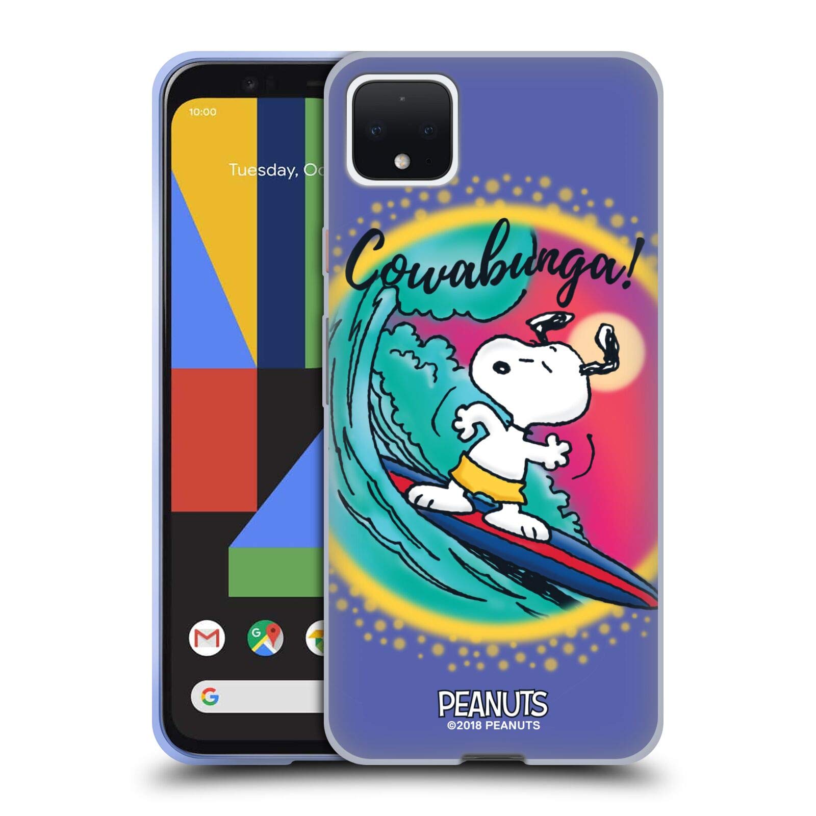 Peanuts Snoopy Soft Gel Case for Google Pixel 4 XL - Surf & Beach Style