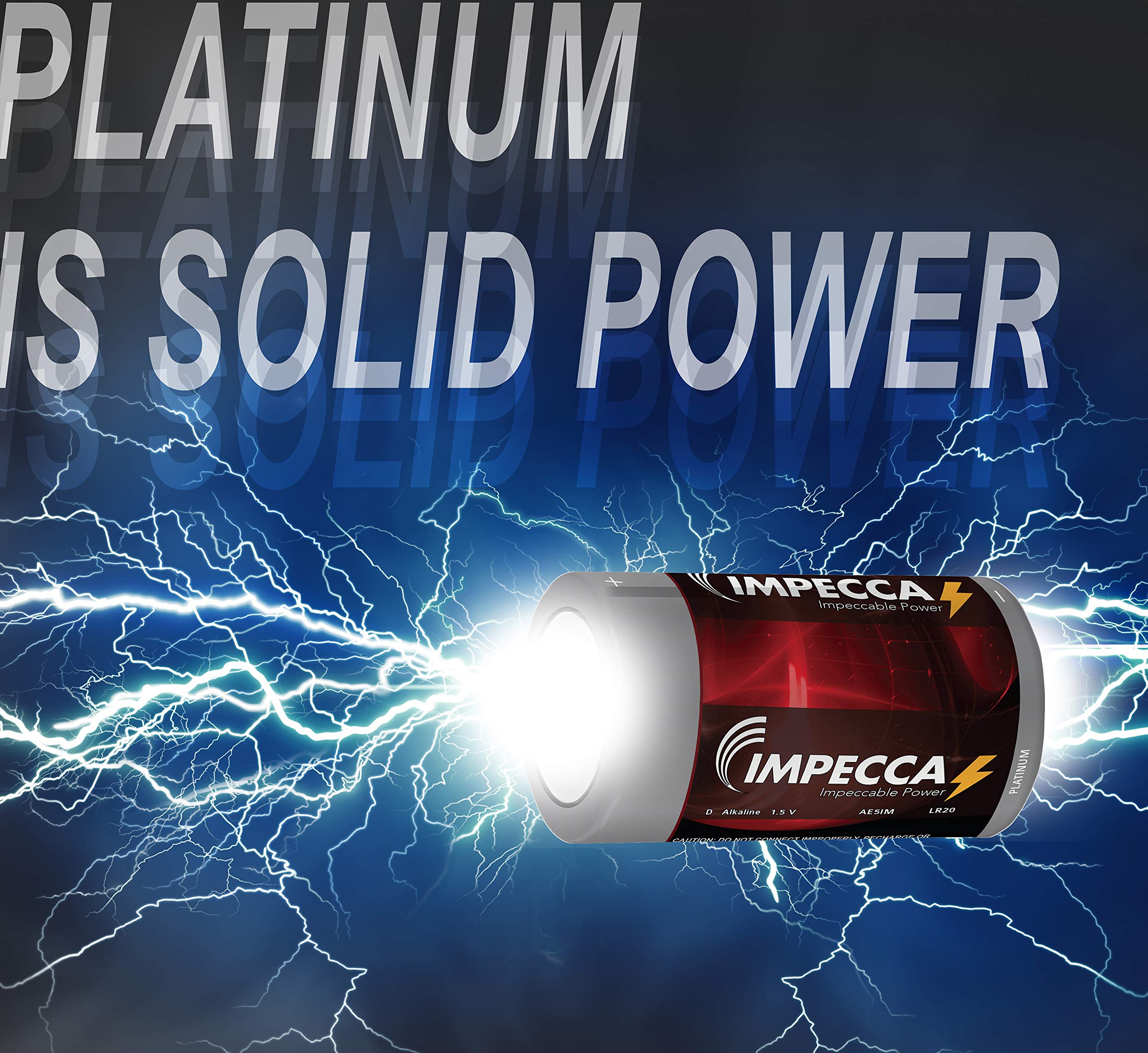 Impecca C Batteries 24-Pack - Premium Alkaline LR14 Batteries for High Performance, Long Lasting Power & Leak Protection | Ideal for Flashlights, Toys, Clocks & Home Electronics (Platinum Series)