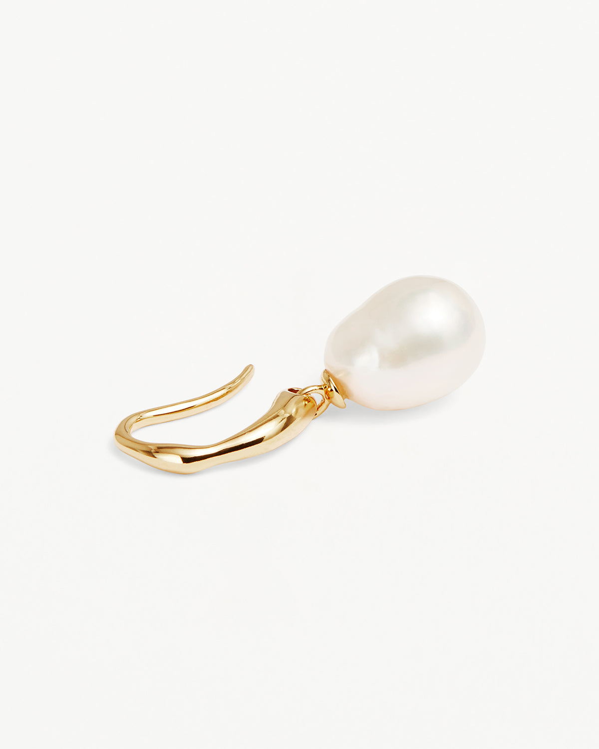 18k Gold Vermeil Harmony Pearl Hook Earrings - Elegant Dangle Earrings for Women, Perfect for Weddings, Parties & Special Occasions