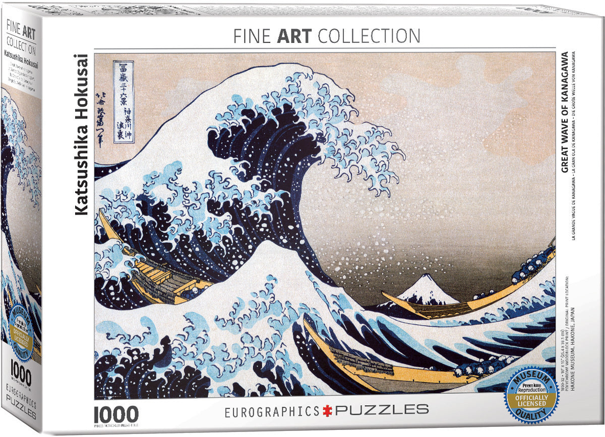 Eurographics 1000-Piece Jigsaw Puzzle - The Great Wave off Kanagawa by Hokusai | Japanese Art Puzzle for Adults & Teens | Perfect for Relaxation, Home Decor & Gift Giving