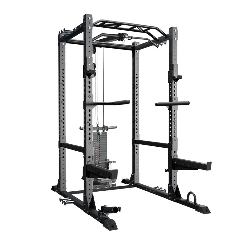 XM Omega Rack with Lat Pull Down Kit - Heavy Duty Home Gym Equipment for Strength Training & Full Body Workouts | Perfect for Home Fitness & Garage Gym Setup