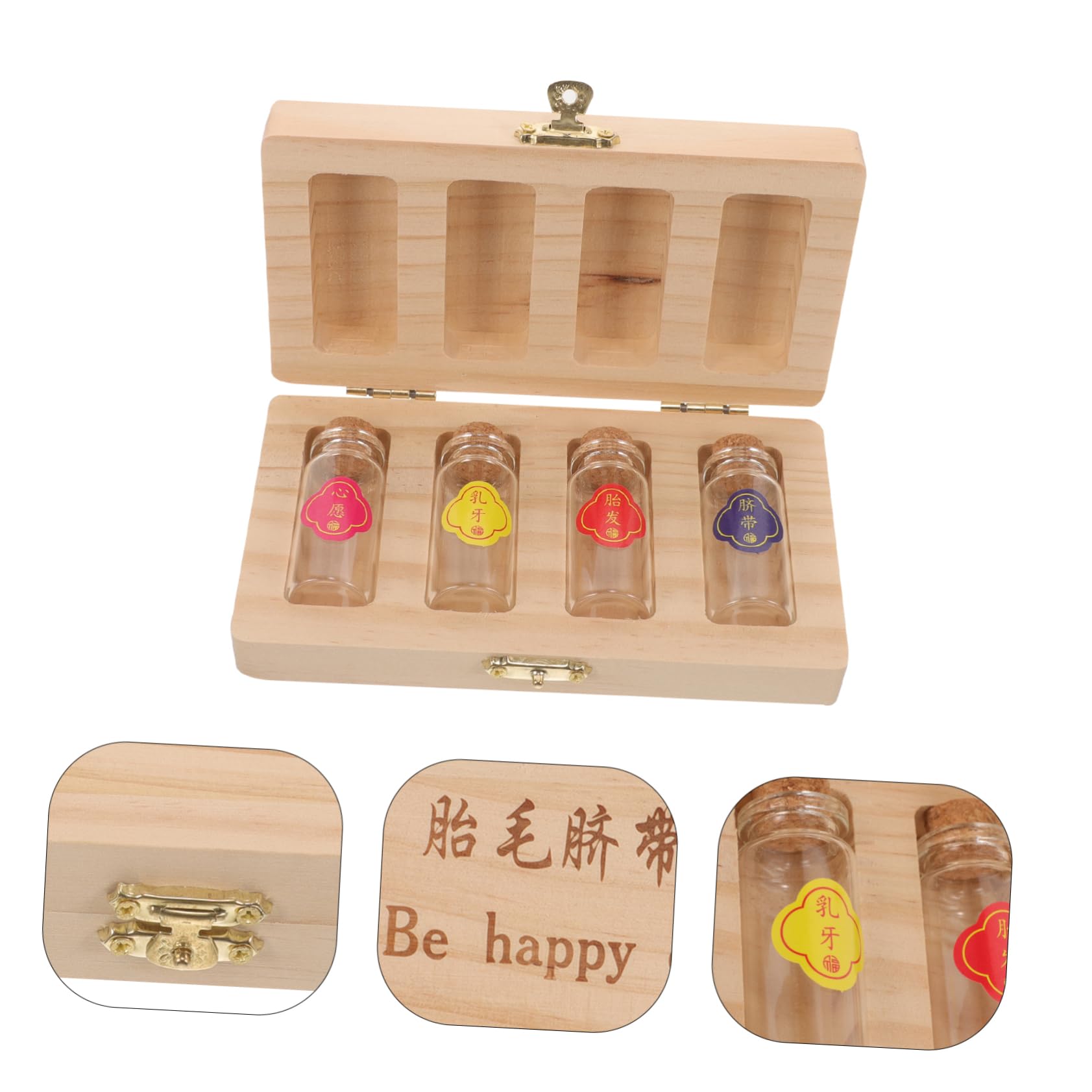 Vaguelly Wooden Tooth Box Set - Tooth Holder & Keepsake Container for Baby Teeth, Perfect for Tooth Fairy Gifts and Childhood Memorabilia Storage