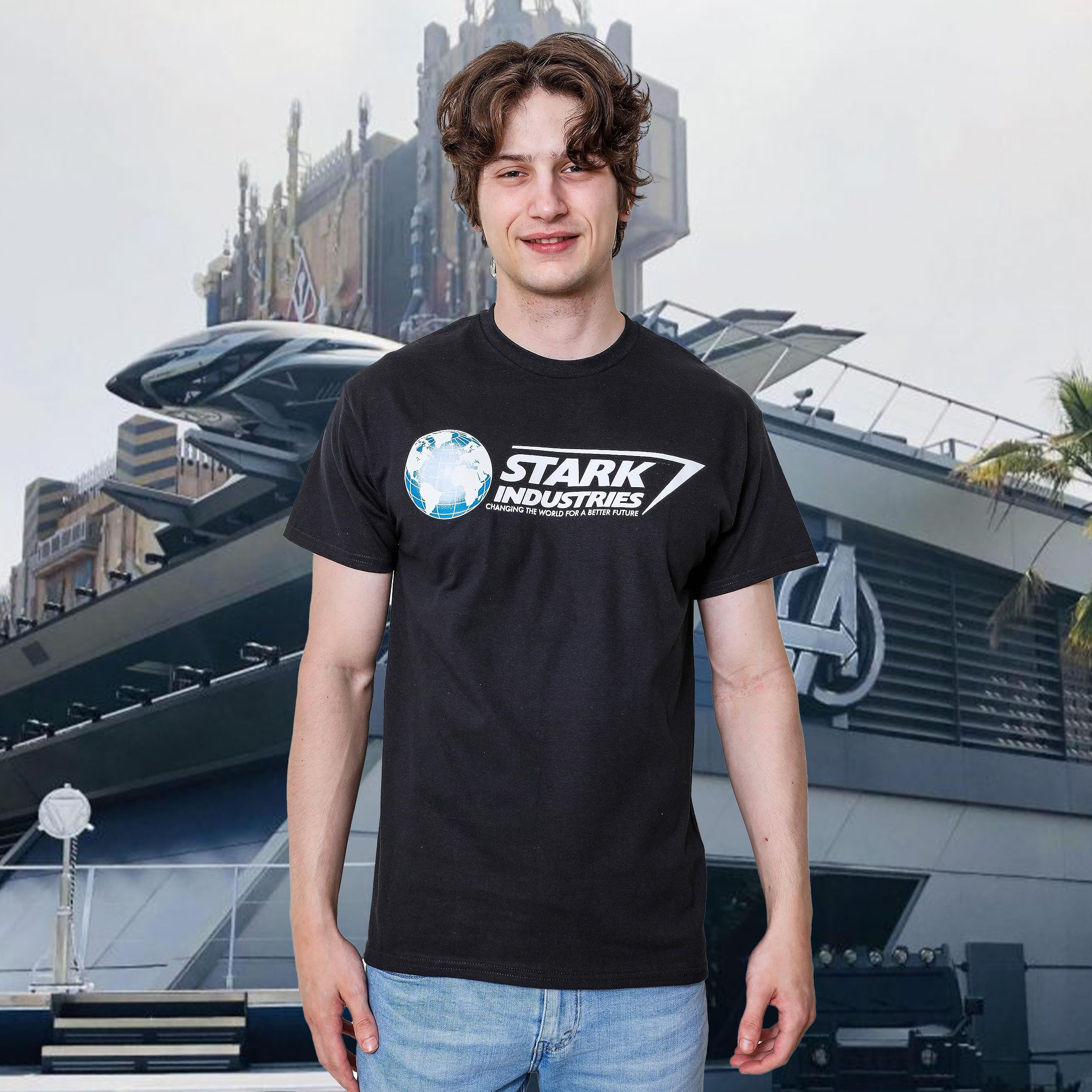 Marvel Iron Man Stark Industries Graphic T-Shirt for Men - Cool Superhero Tee for Casual Wear, Cosplay & Gifts