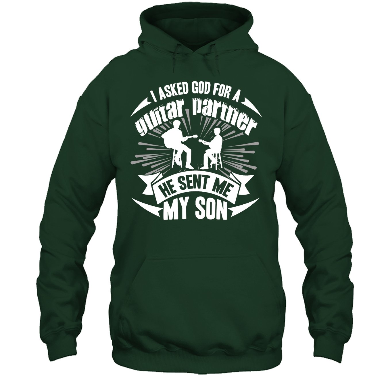 Guitar Cool T-Shirt - Funny 'I Asked God for A Guitar Partner' Graphic Tee for Musicians & Music Lovers | Perfect for Concerts, Gifts & Casual Wear