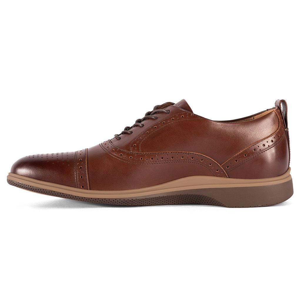 Premium Cap Toe Dress Shoes for Men - Chestnut Brown Leather Oxfords for Business, Office & Formal Occasions
