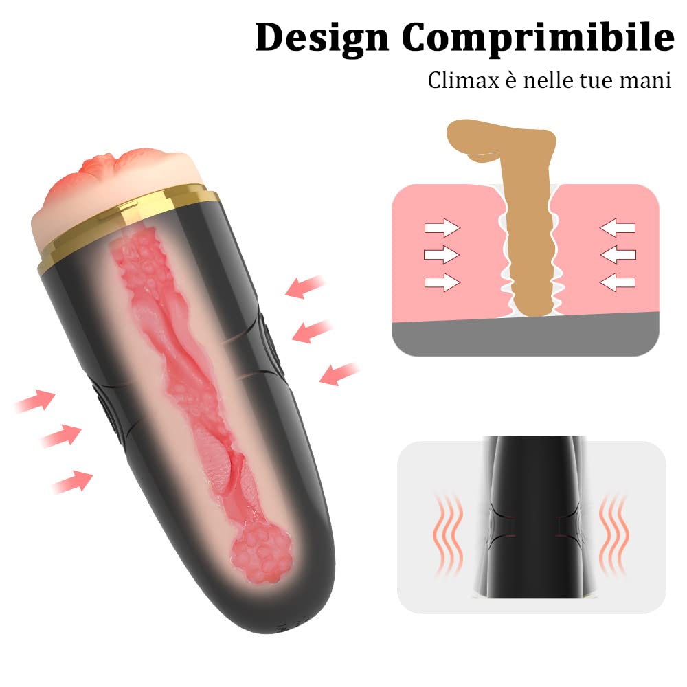 Realistic 3D Automatic Male Masturbator - Hands-Free Vibrating Penis Sleeve for Men | Adult Sex Toy for Solo Play & Couples Use | Perfect for Discreet Pleasure & Enhanced Intimacy