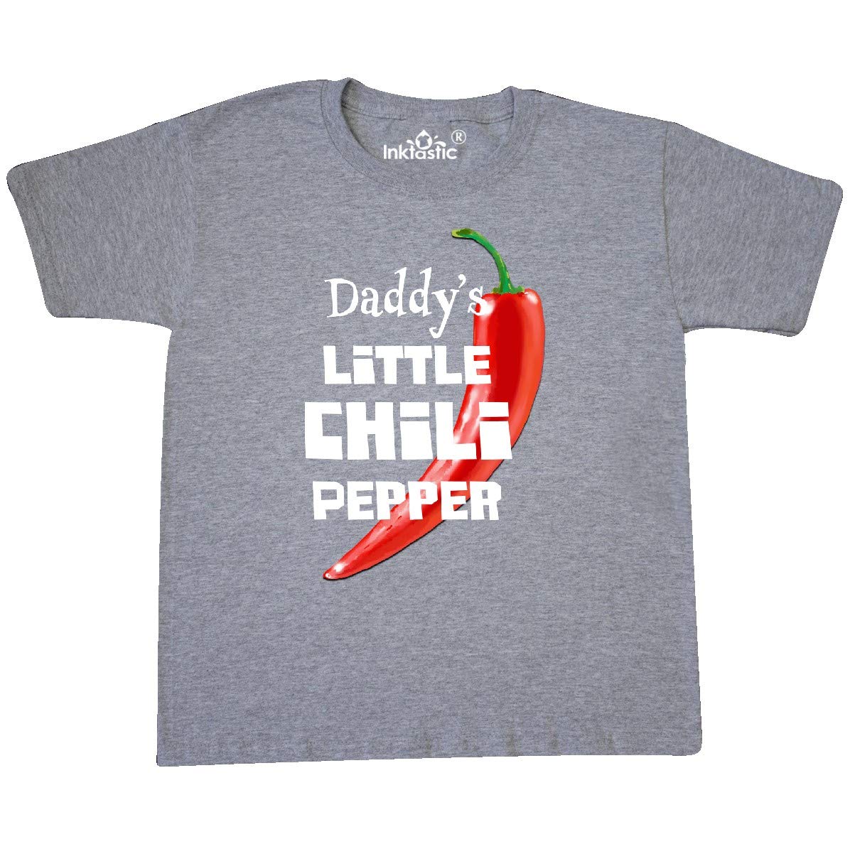 Inktastic Daddy's Little Chili Pepper Youth T-Shirt - Cute & Funny Graphic Tee for Kids | Perfect for Family Outings, Birthdays & Casual Wear