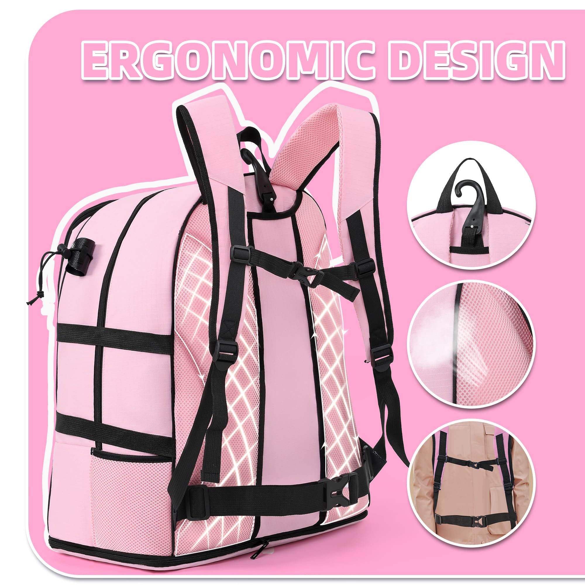 Boulder Bee Lacrosse Backpack with Stick Holders - Durable Field Hockey Sports Bag for Women & Girls - Perfect for Training, Games & Travel Accessories
