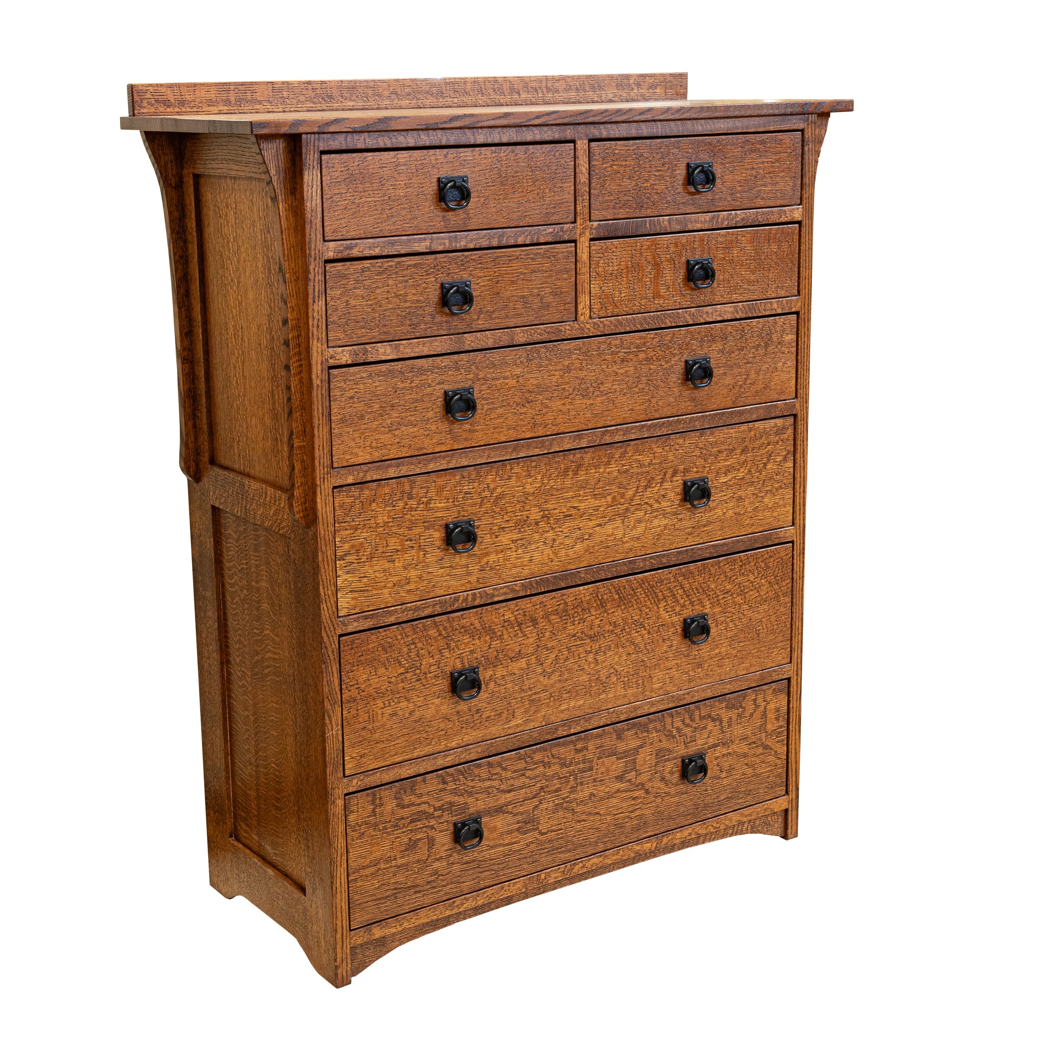 Mission Oak Dresser - Solid Wood 6-Drawer Bedroom Furniture for Storage & Organization | Perfect for Bedroom, Living Room, or Office