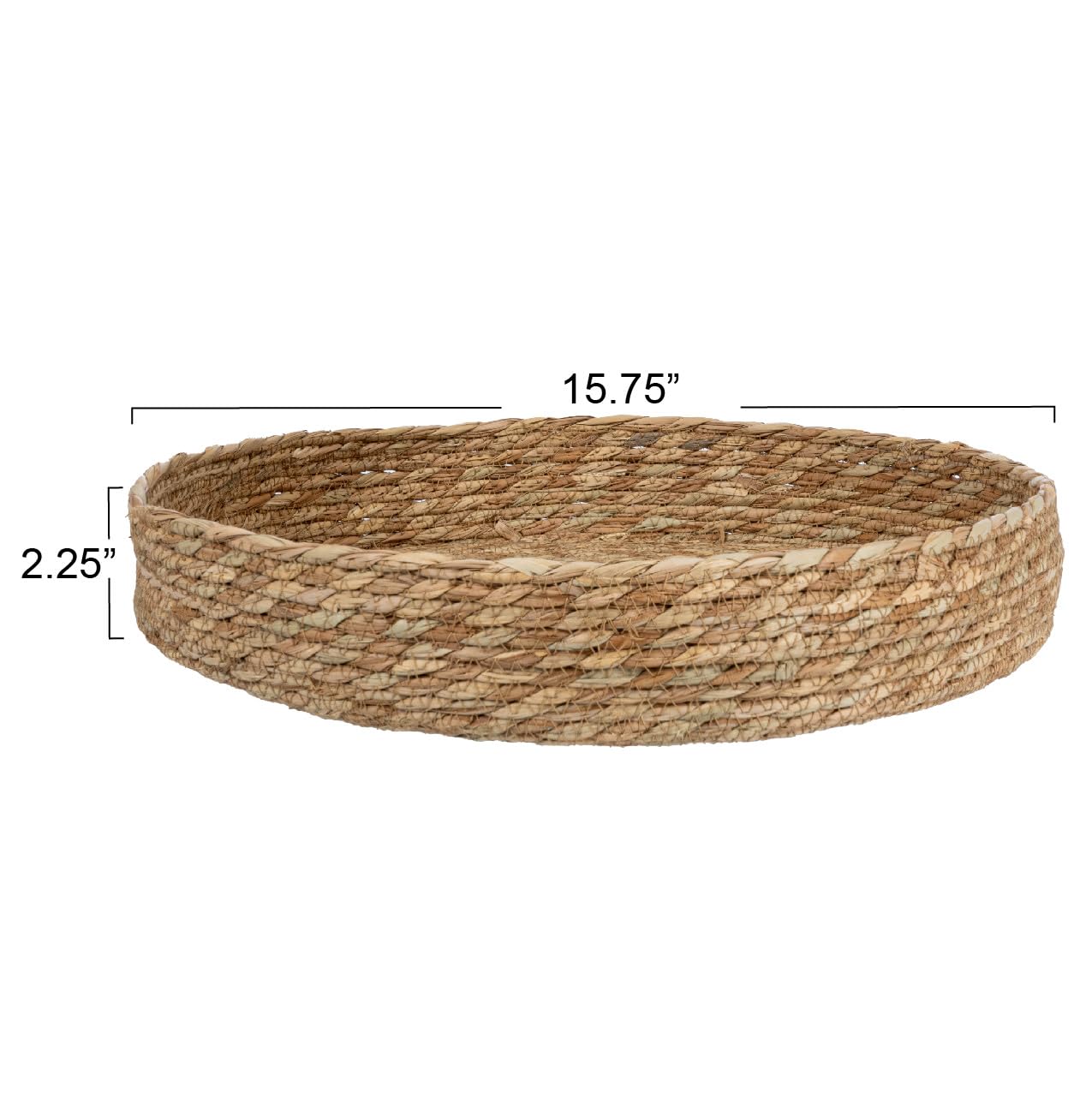 Natural Round Hand-Woven Cattail Tray - Eco-Friendly Home Decor for Dining Table Centerpiece, Bathroom Organizer & Living Room Storage | Household Essentials
