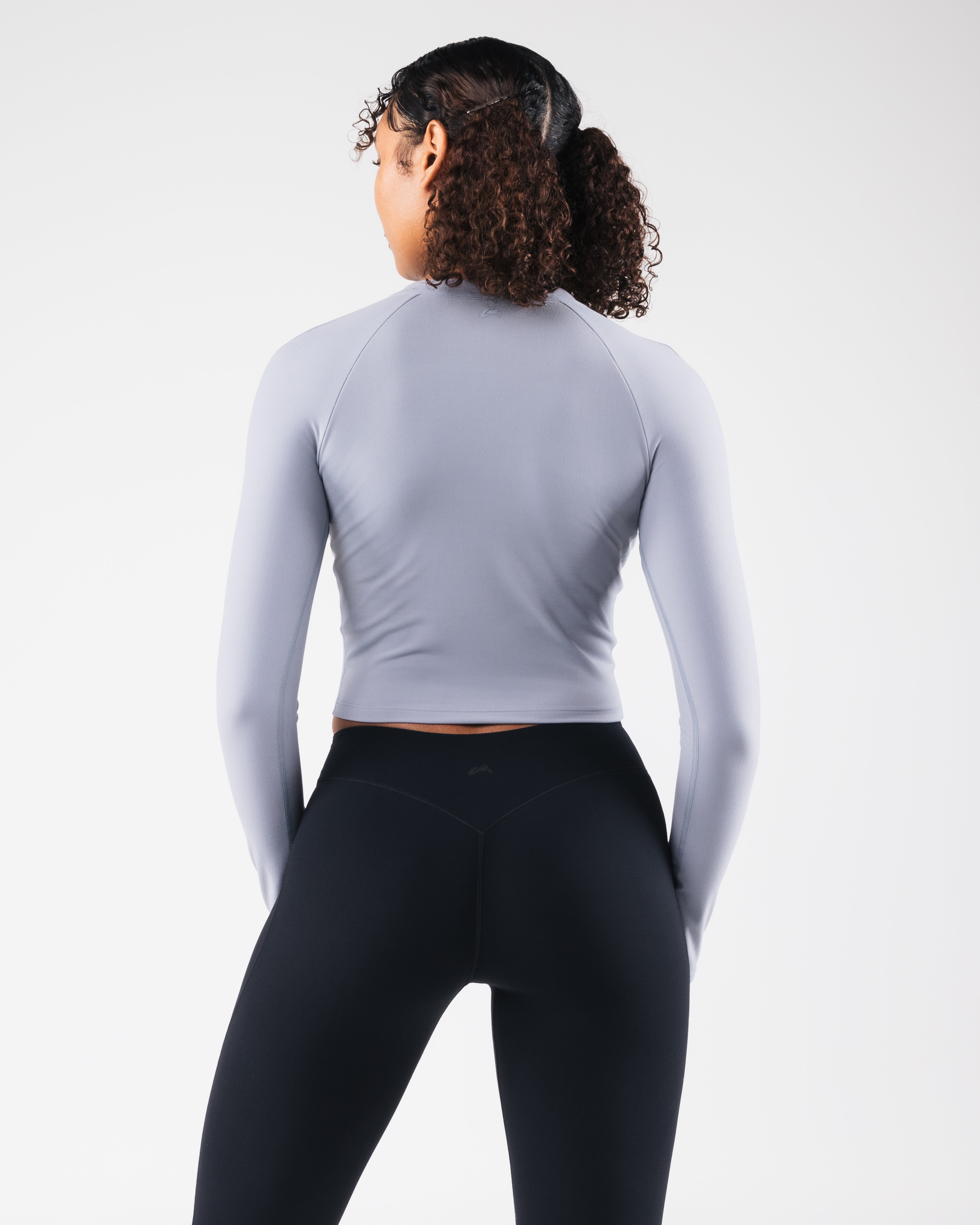 KDM LS Zip Bra Mist - Seamless Sports Bra for Women, High Support Workout Top, Comfortable Yoga Bra for Running, Gym & Active Lifestyle