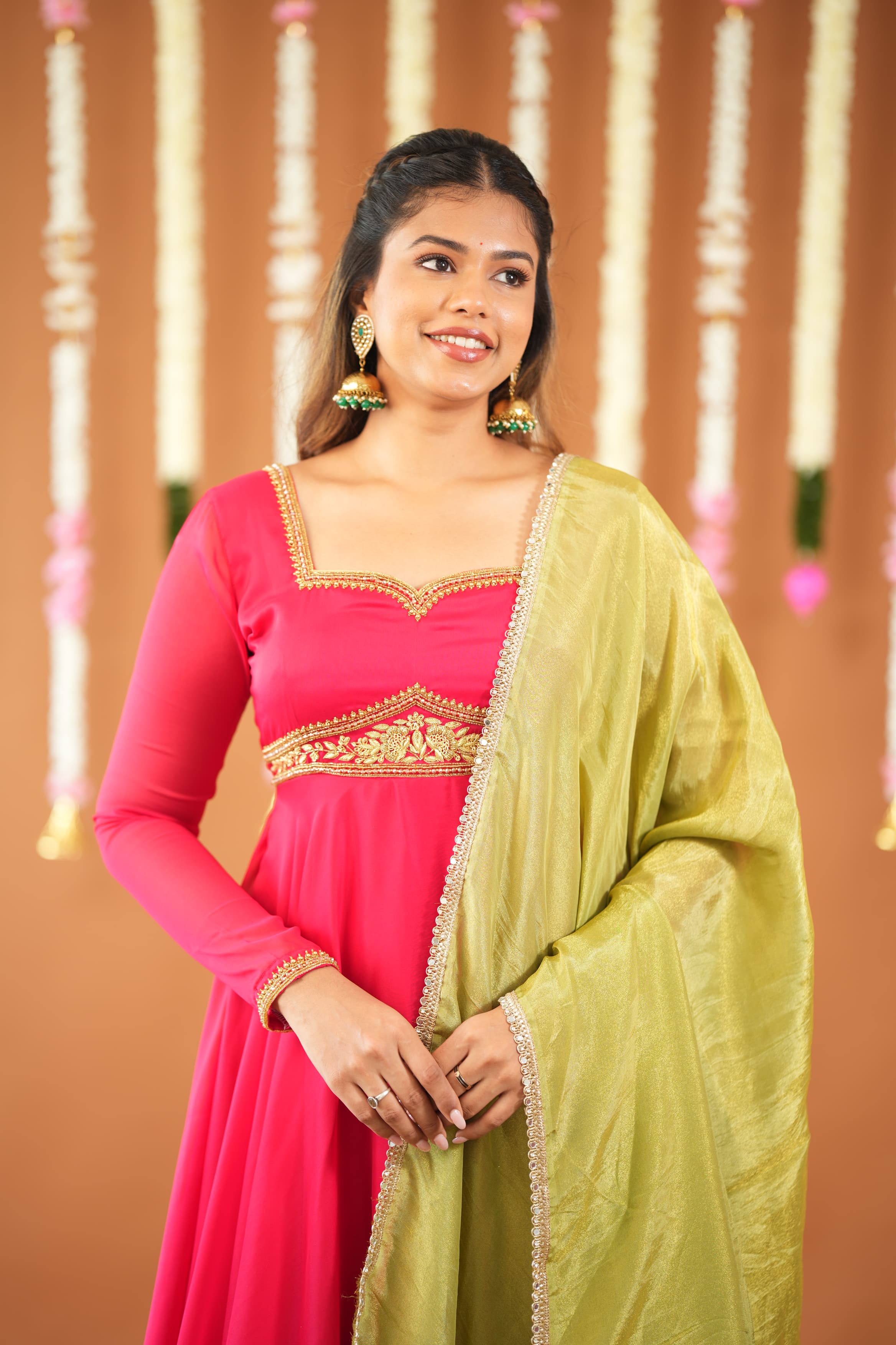 Premium Handcrafted Srisha Anarkali Dress DD610 - Elegant Ethnic Wear for Weddings, Parties & Festive Occasions