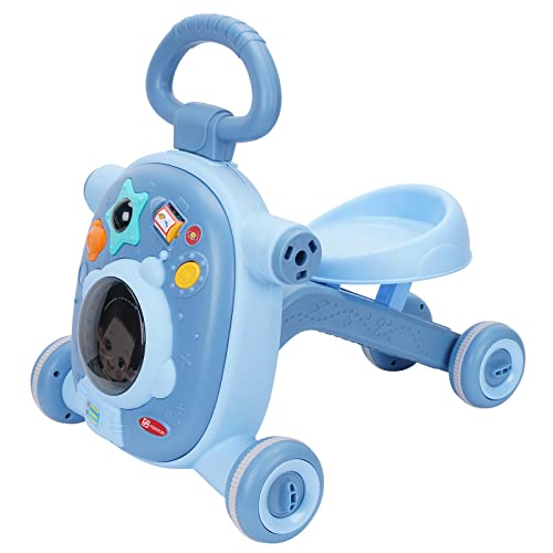 3-in-1 Sit-to-Stand Learning Walker & Scooter | Baby Walker Ride-On Car | Multifunctional Activity Center for Toddlers 1-3 Years | Educational Toy for Boys & Girls (Astronaut Blue) | Perfect for Indoor Play, Early Walking Practice & Developmental Learning