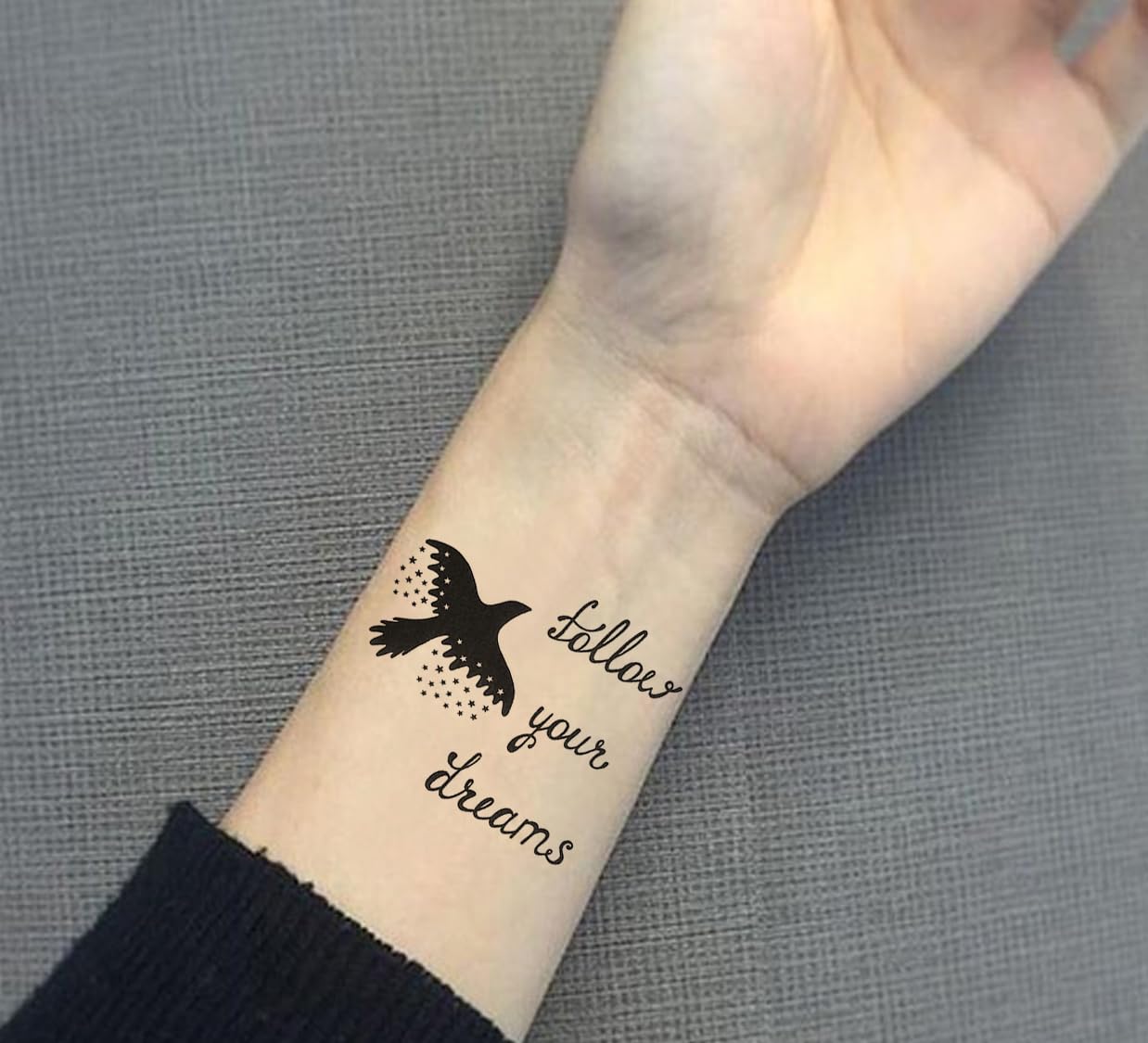 Waterproof Temporary Tattoo Stickers for Men & Women - Realistic 3D Flowers, Butterflies, Stars, Angels, Wolves & Armband Designs (60mm x 105mm) | Perfect for Parties, Halloween, Cosplay & Body Art