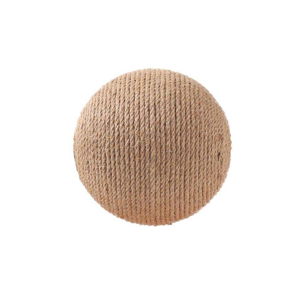DMSUO Natural Wooden Cat Scratching Ball with Sisal Rope - Durable Cat Scratch Toy & Climbing Frame for Indoor Cats - Perfect for Claw Care, Playtime, and Furniture Protection