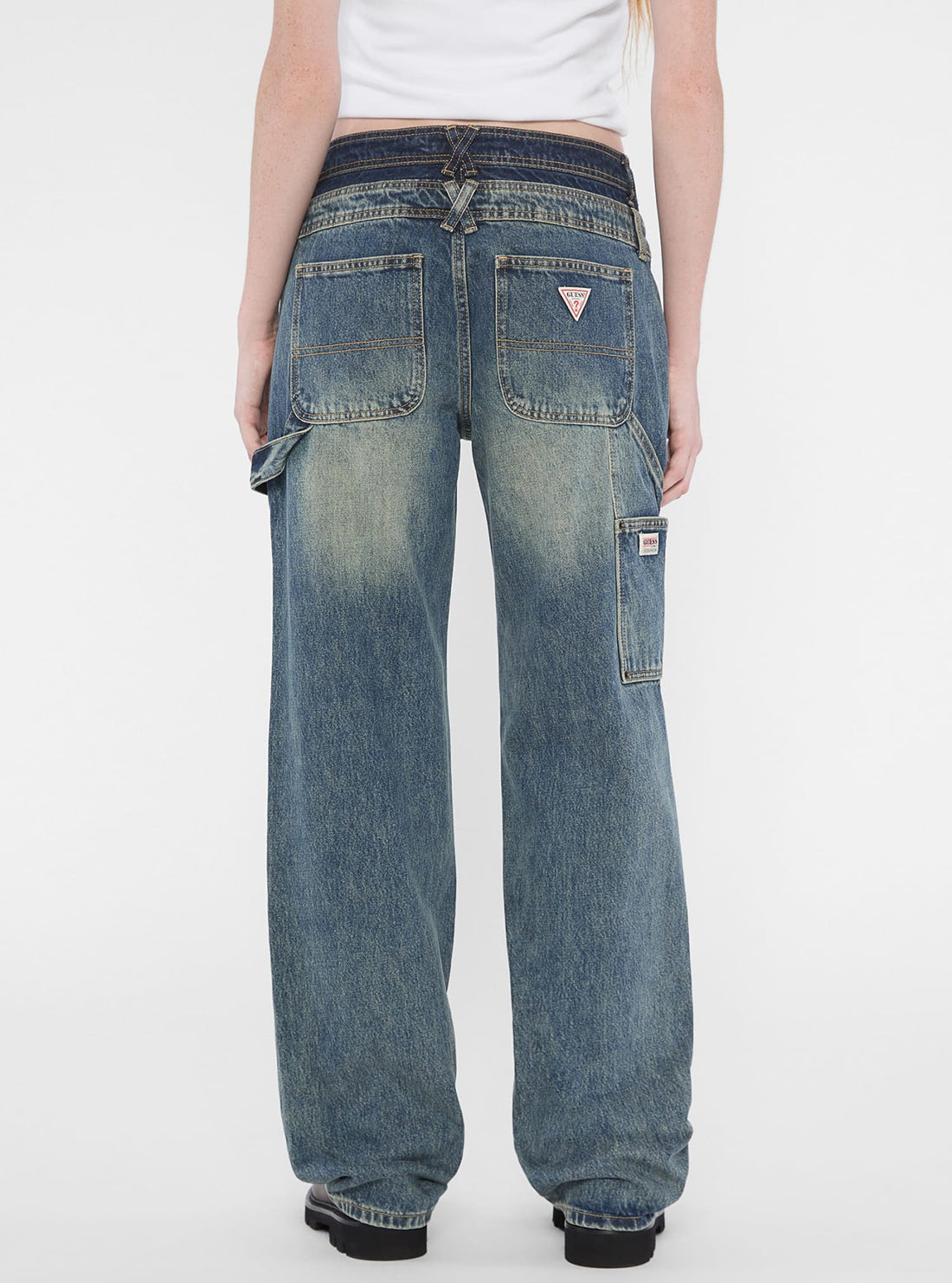 Guess Originals Double Waistband Carpenter Jeans for Men - Durable Workwear & Casual Style Pants for Construction, DIY & Everyday Wear