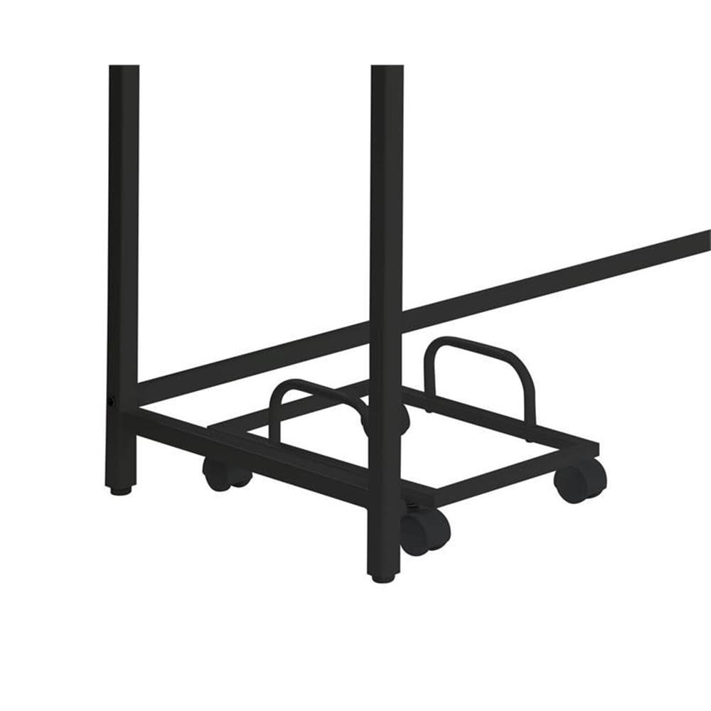 Acme Bambina Wooden Computer Desk with Monitor Stand - Black & Oak Finish - Home Office Workstation for Small Spaces | Perfect for Remote Work & Study