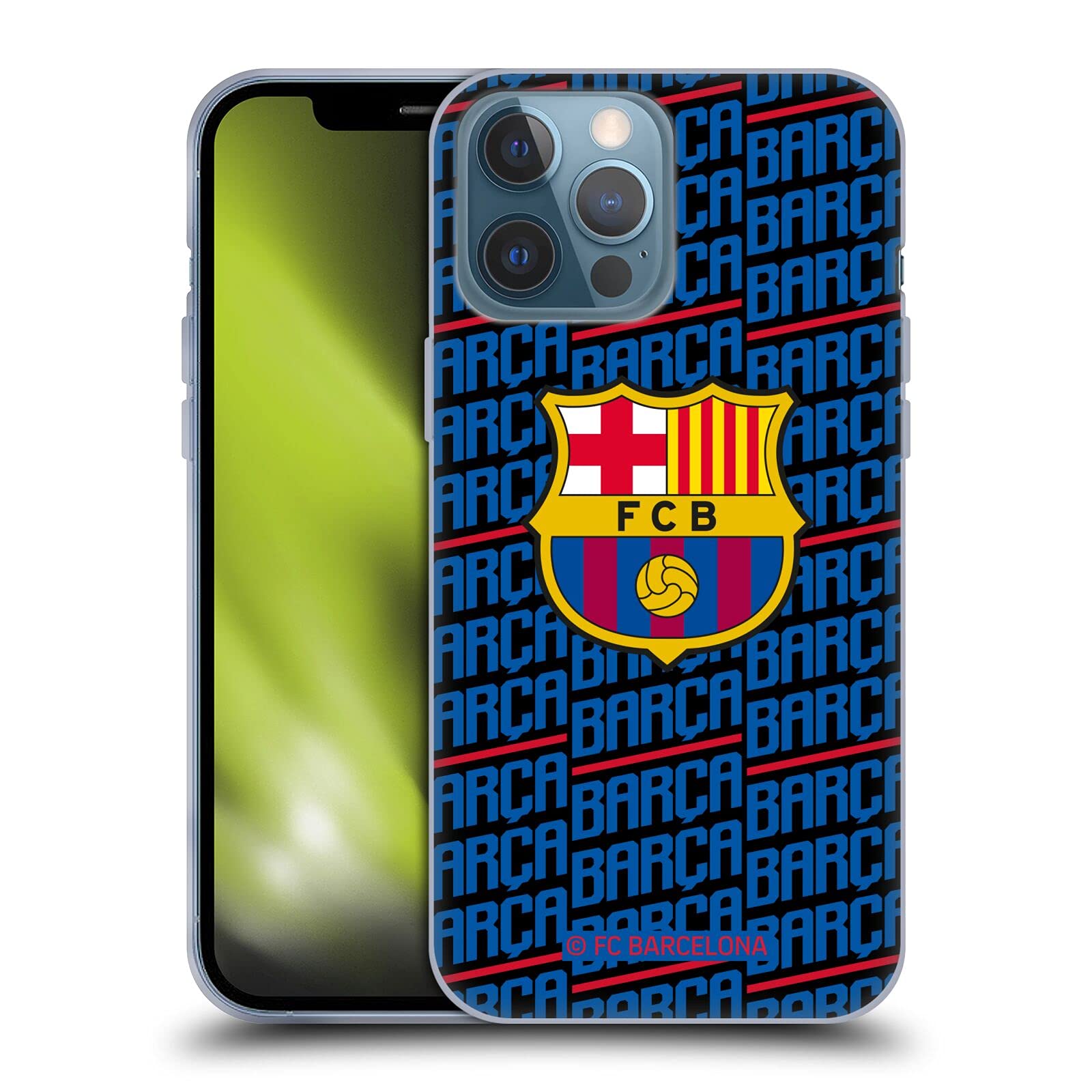 Official FC Barcelona iPhone 13 Pro Max Case - Licensed Barca Crest Soft Gel Cover for Apple iPhone 13 Pro Max - Perfect for Soccer Fans & Match Day Support