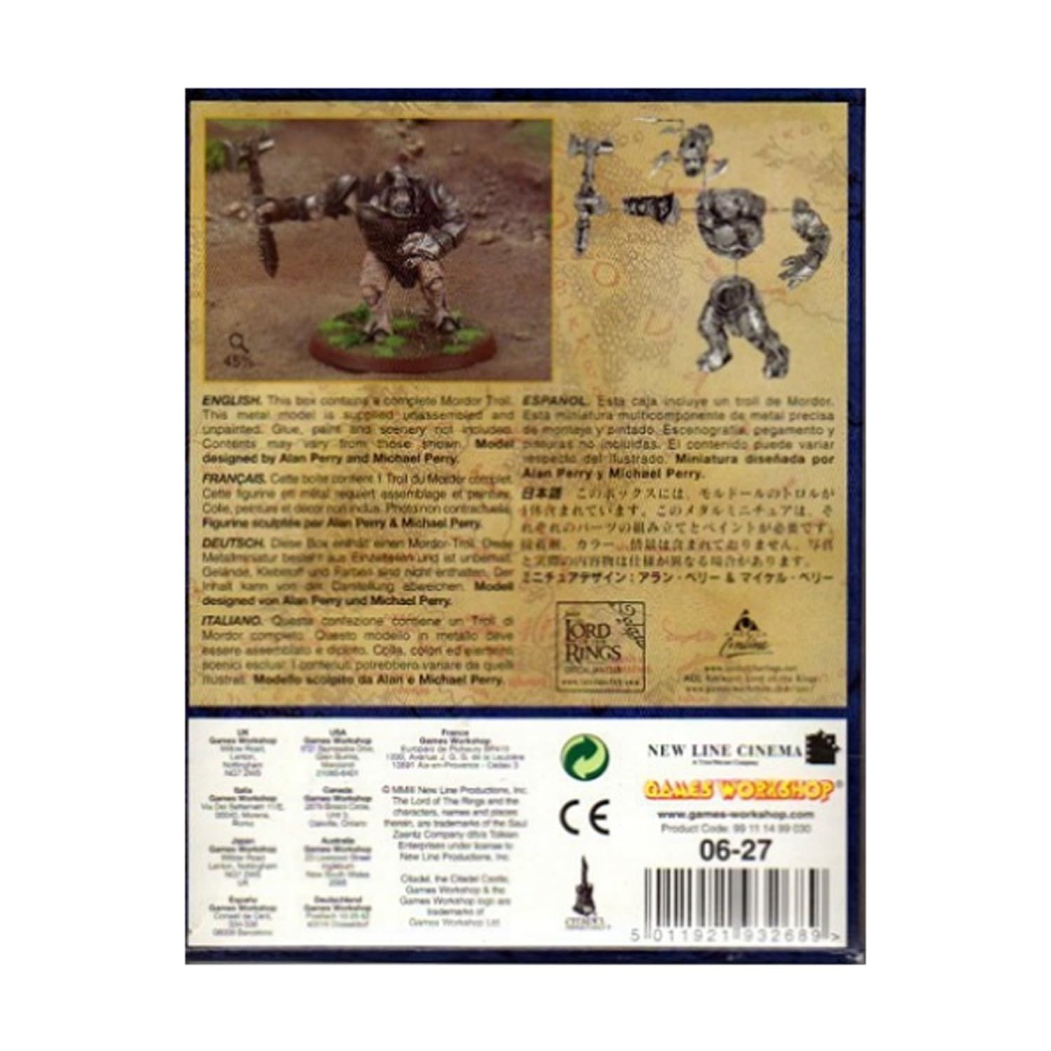Games Workshop Lord of the Rings Mordor Troll Miniature Set - Fantasy Tabletop Wargaming & Collectible Figures for LOTR Battle Scenes