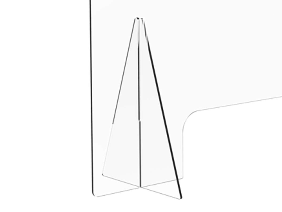 Monoprice 142023 Large Clear Desk Barrier - Acrylic Office Partition for Social Distancing & Workspace Privacy - Ideal for Offices, Schools, and Home Workspaces