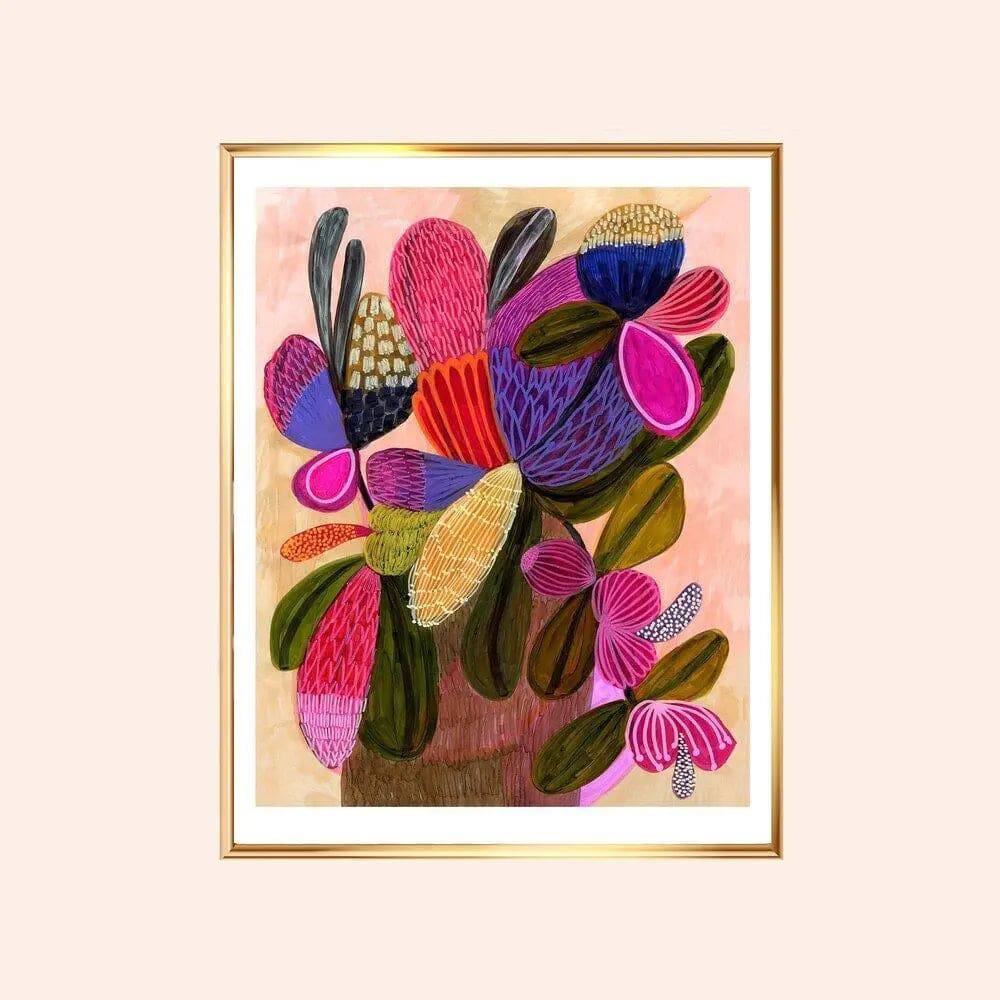 Wild Bunch Modern Still Life Art Print - Contemporary Wall Decor for Living Room, Bedroom & Office - Perfect for Home & Office Decoration