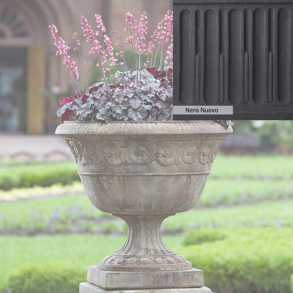Campania International Smithsonian Foliated Scroll Urn - Classic Garden Planter for Outdoor Decor, Patio, and Landscaping | Elegant Floral Display for Home & Garden