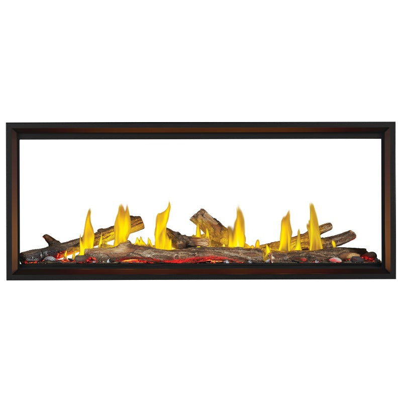 Napoleon TLV62N2 Tall Vector 62 See-Through Linear Direct Vent Gas Fireplace - Perfect for Modern Living Rooms & Patio Heating