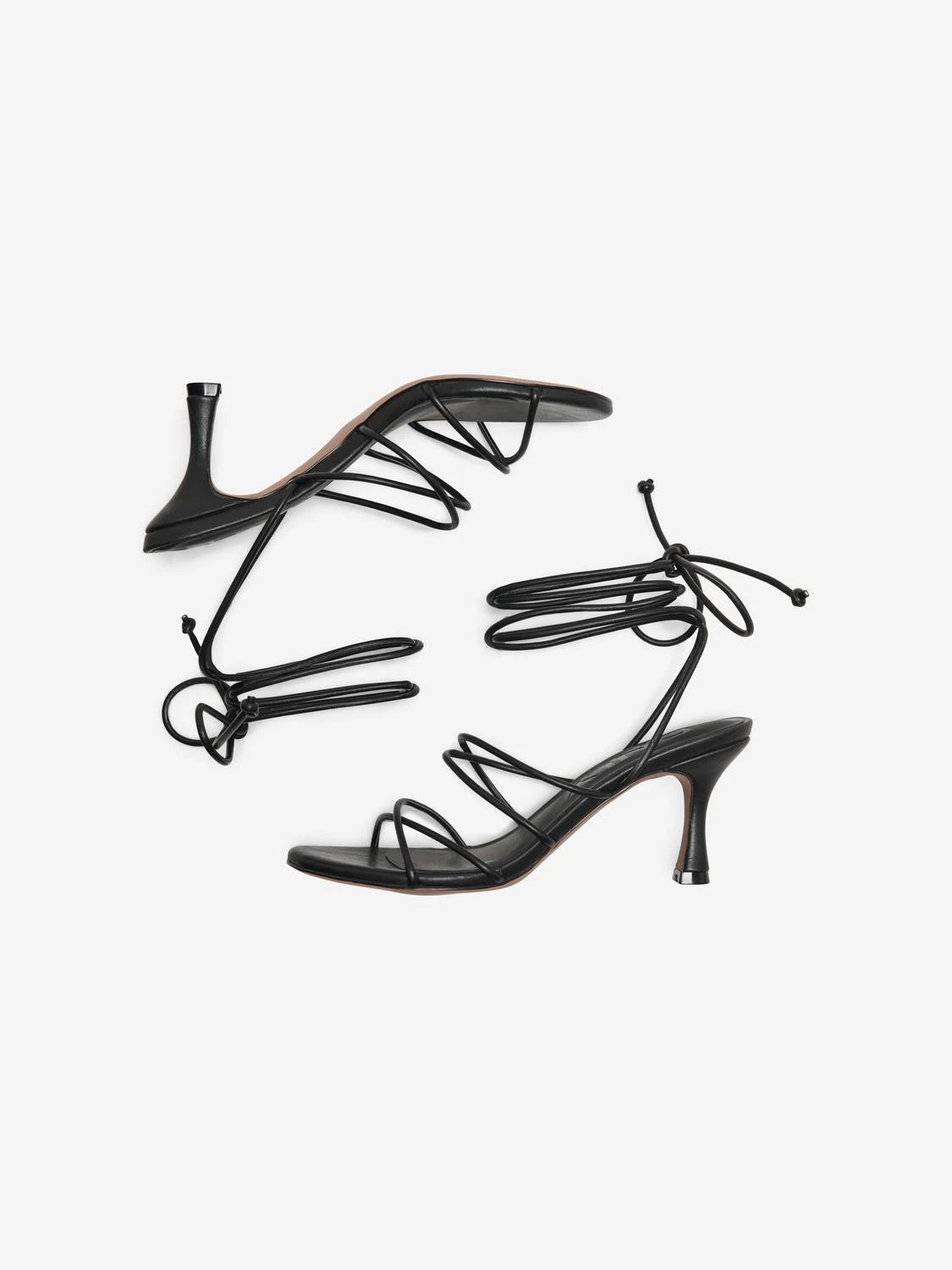 Aria Ankle Wrap Sandals for Women - Comfortable Black Summer Sandals with Adjustable Straps | Perfect for Beach, Vacation and Casual Outfits