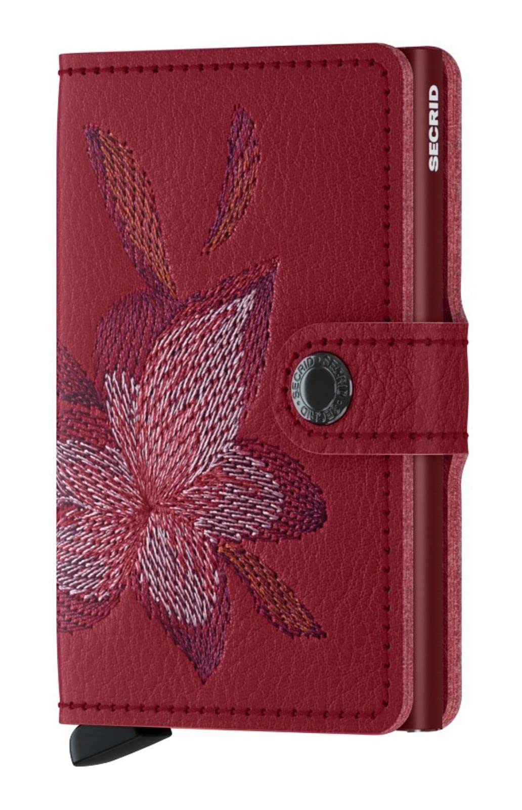 Secrid Mini Wallet - Stitch Embroidered Vegetable-Tanned Leather RFID Blocking Slim Card Holder for Men & Women | Perfect for Travel, Everyday Carry & Minimalist Lifestyle