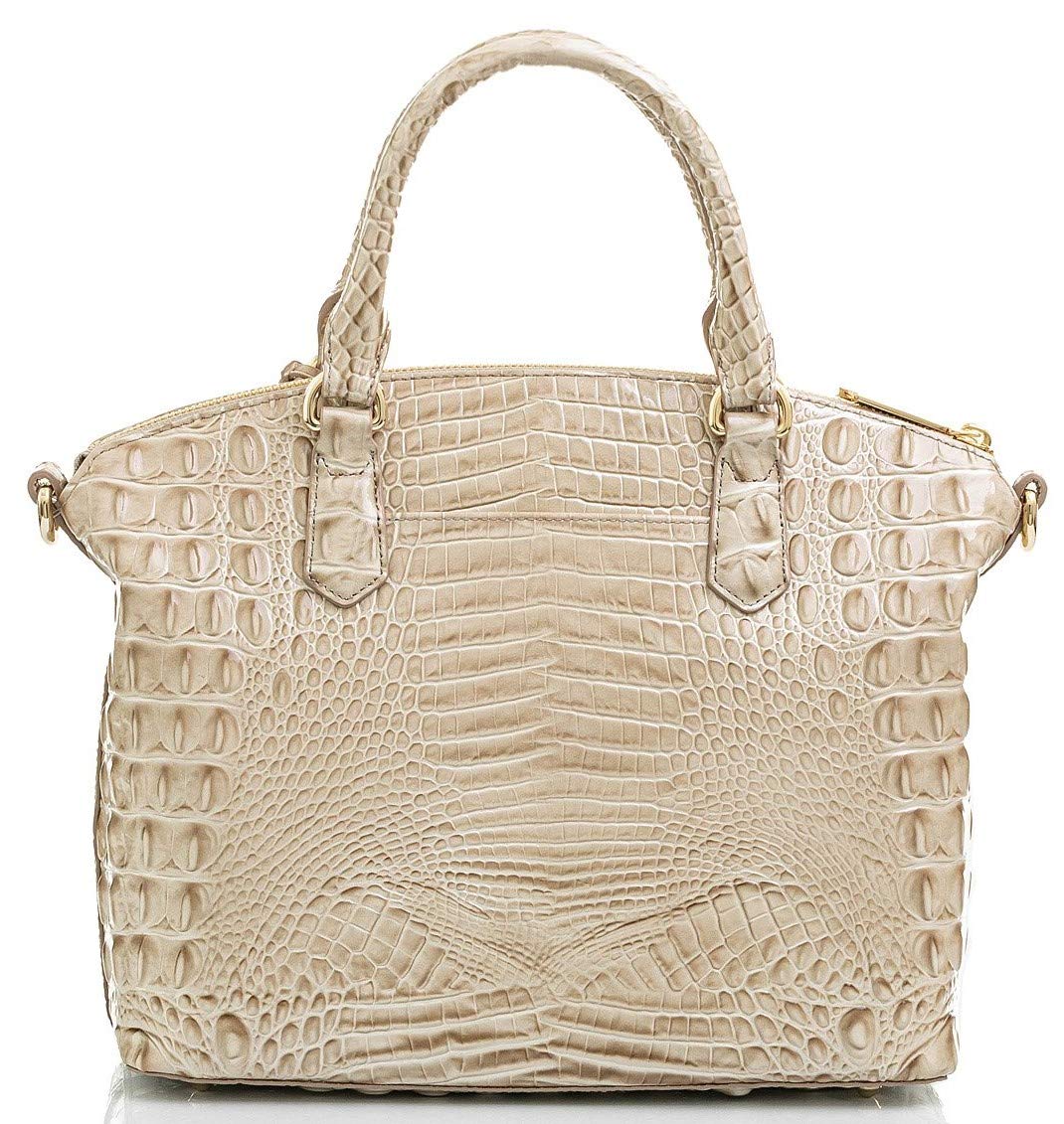 Brahmin Duxbury Satchel Handbag in Linen - Stylish Melbourne Crossbody Purse for Women | Perfect for Work, Travel & Everyday Use