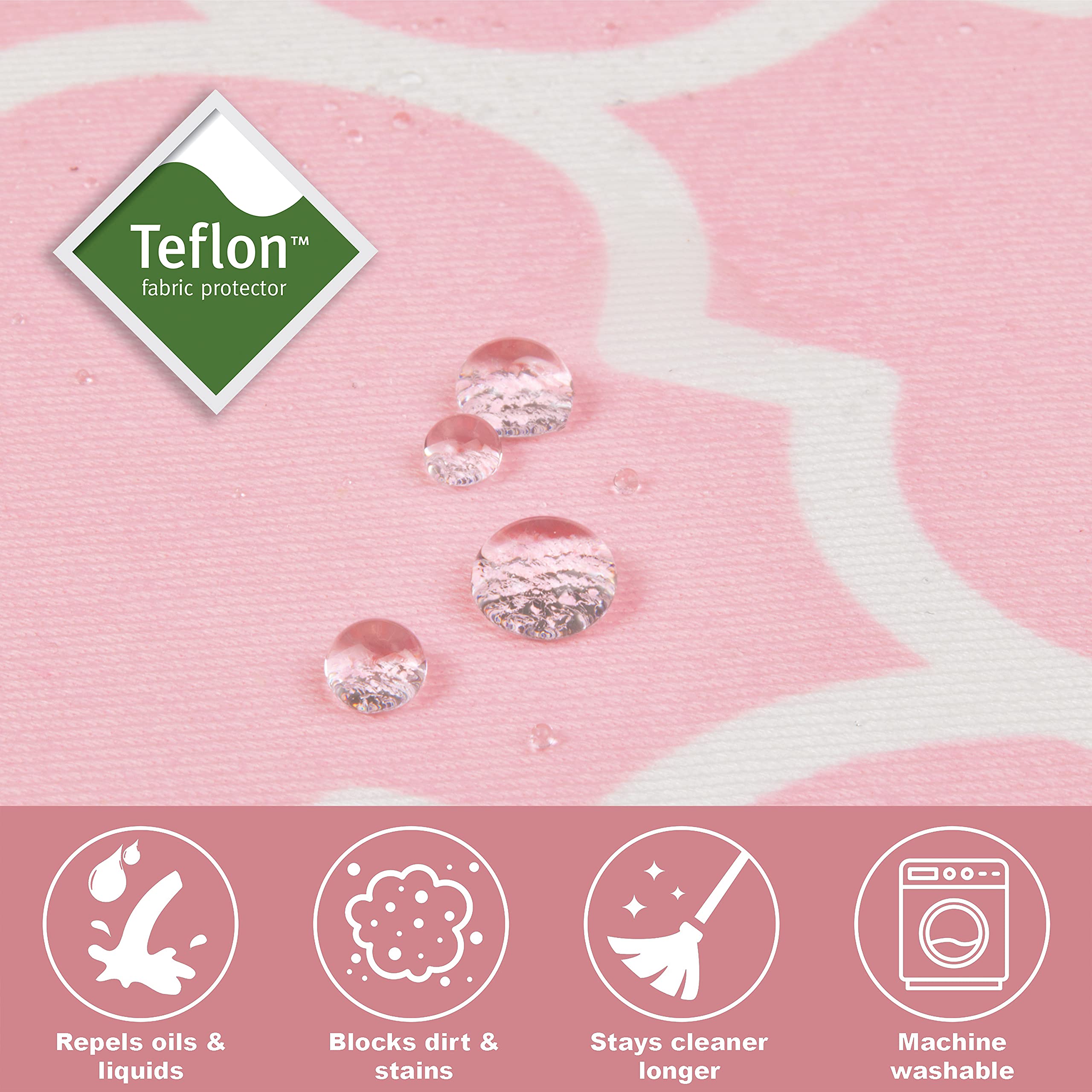 Premium Dog Crate Cover with Teflon Fabric Protector - Fits Midwest 48-Inch Dog Crates, Stylish Pink Designer Pattern - Perfect for Home, Travel & Kennel Use