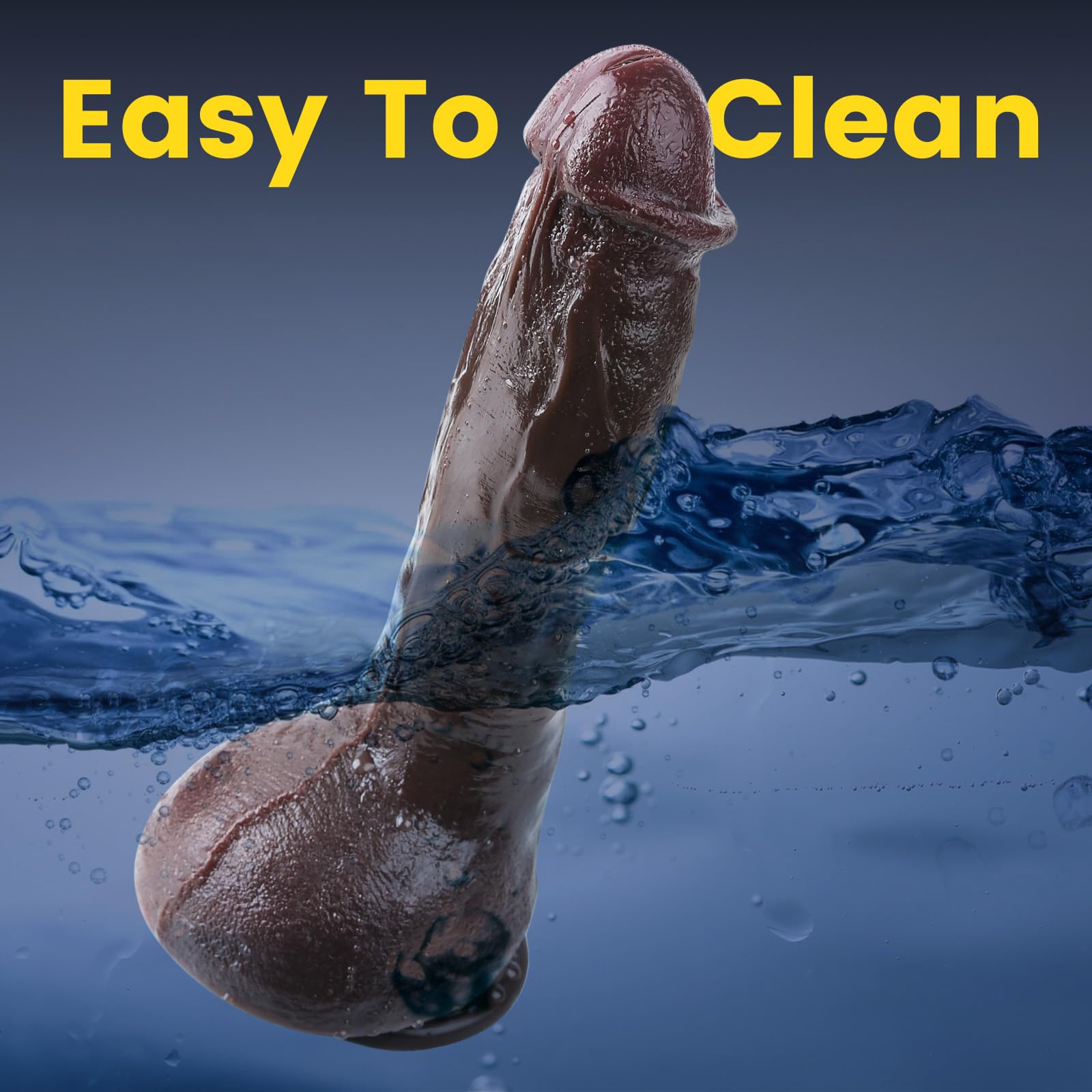 Realistic 8.8 Inch Large Thick Black Dildo - Body-Safe Soft Silicone, Suction Cup Base for Hands-Free Play - Anal & Vaginal Sex Toy for Women & Men - Perfect for Solo Play, Couples Fun & BDSM Scenes