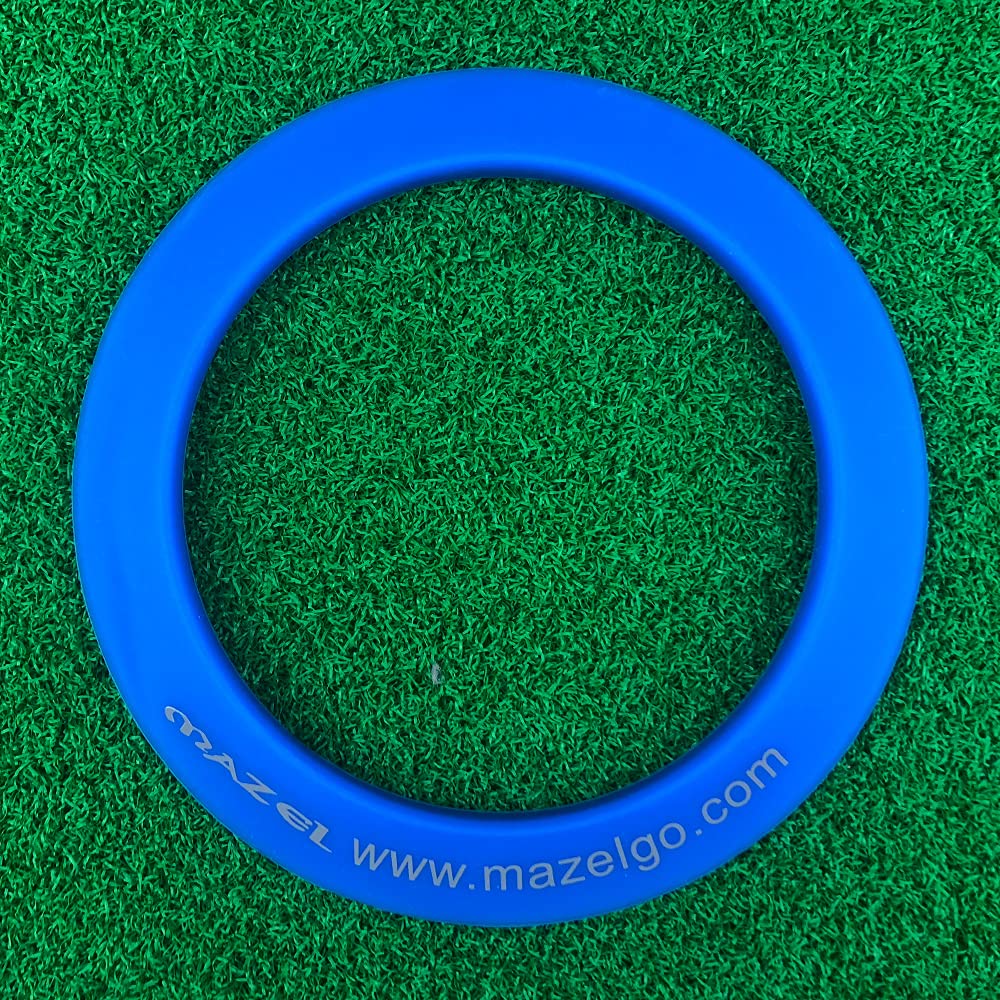 MAZEL Golf Putting Cup & Ring - Indoor/Outdoor Golf Training Aid for Accuracy & All-Direction Practice | Perfect for Home, Office & Backyard Putting Practice