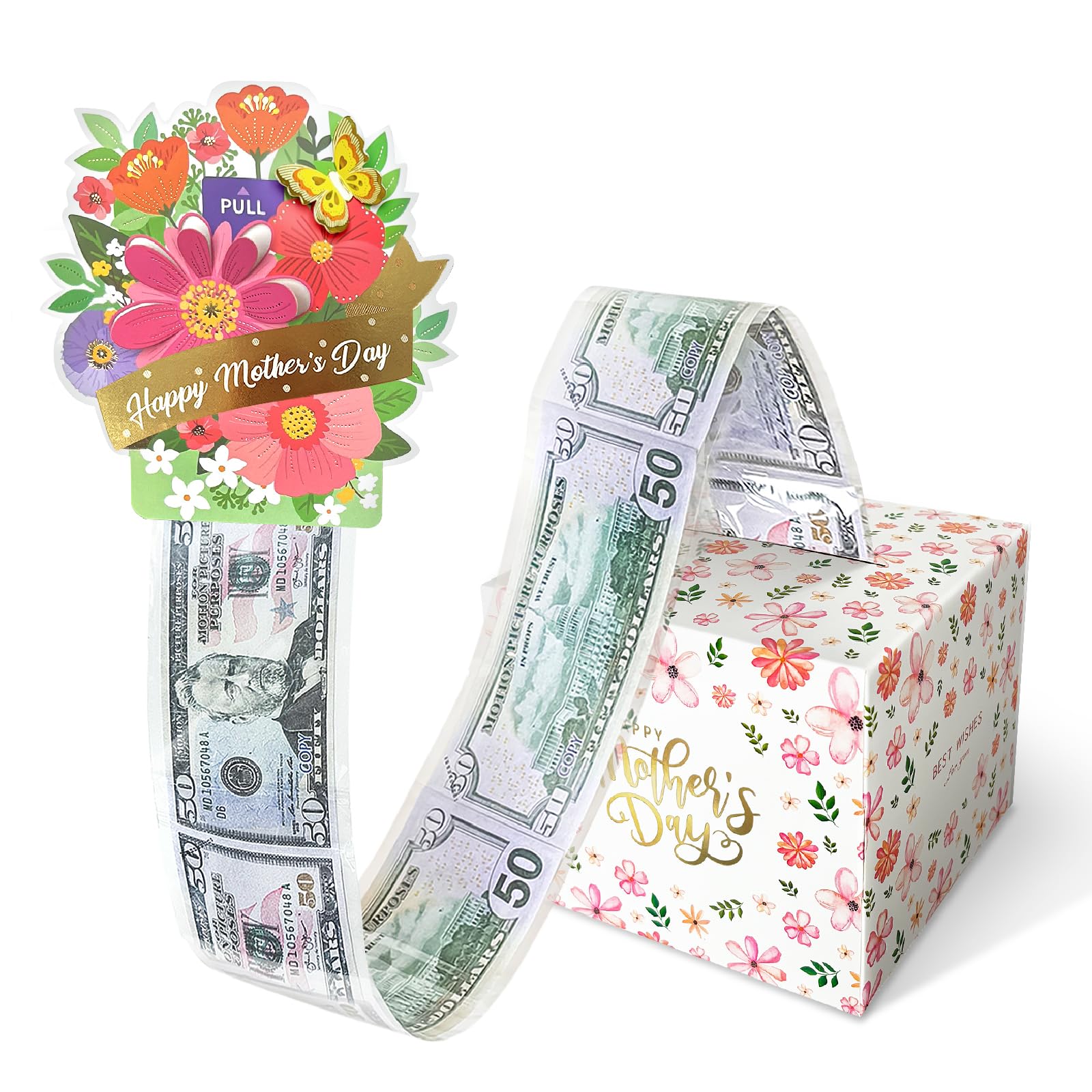 Best DIY Money Explosion Box Gift for Mom - Unique Cash Holder with Pull-Out Card & Gift Bags | Perfect Mother's Day Surprise Present for Wife, Grandma & Special Women | Birthday, Anniversary & Thank You Gift Idea