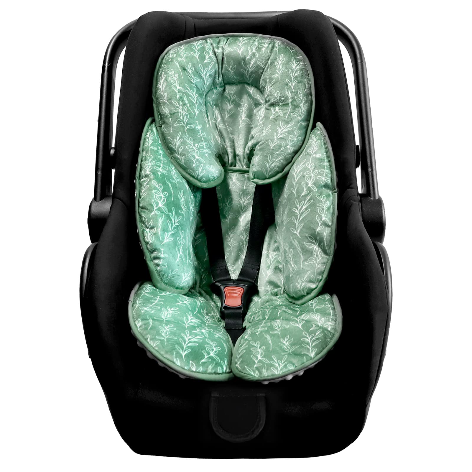 **Baby Car Seat Head & Body Support - Soft Shoulder Strap Covers & Infant Car Seat Canopy for Boys & Girls - Comfort & Safety for Newborns, Toddlers - Perfect for Travel, Road Trips & Daily Commutes**