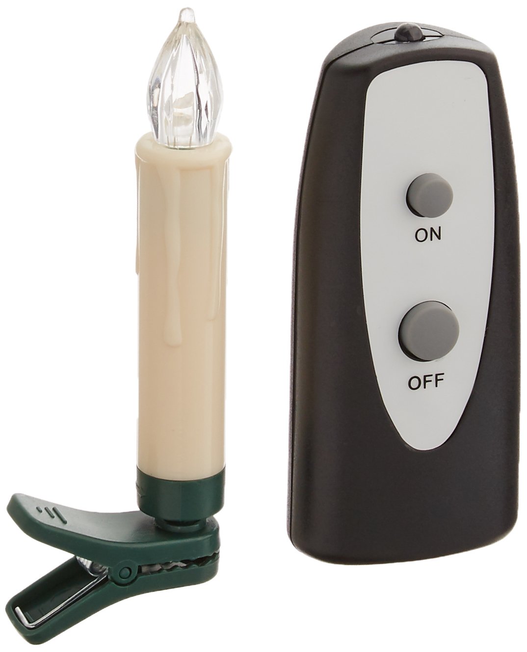 LED Clip-on Taper Faux Wax Drip Candles Set of 12 - Battery Operated with Remote On/Off - Perfect for Home Decor, Wedding Centerpieces & Romantic Dinner Lighting