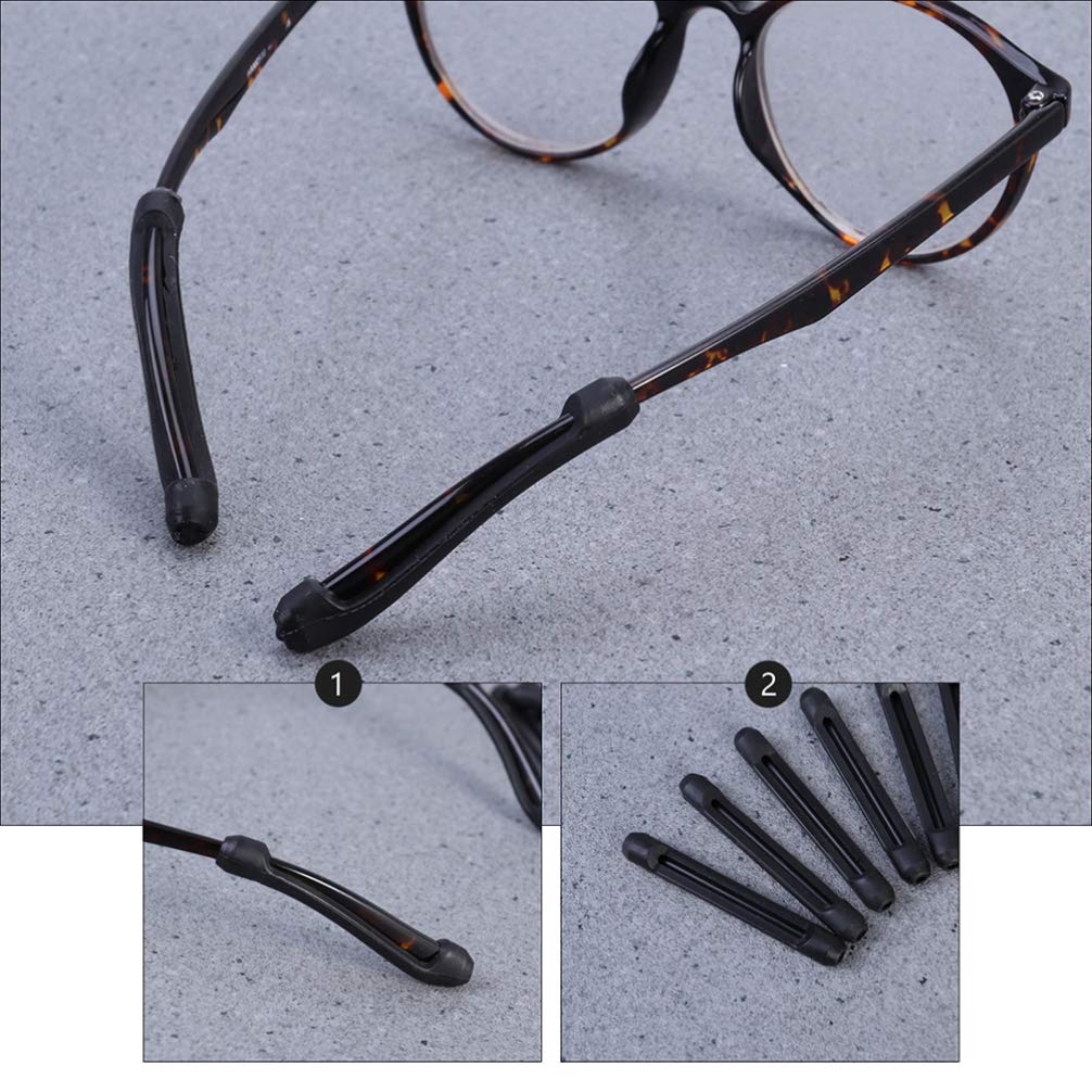EXCEART 10 Pairs Anti-Slip Silicone Glasses Ear Grips - Non-Slip Eyeglass Holders & Cushions for Secure Fit - Perfect for Sports, Reading, and Daily Wear