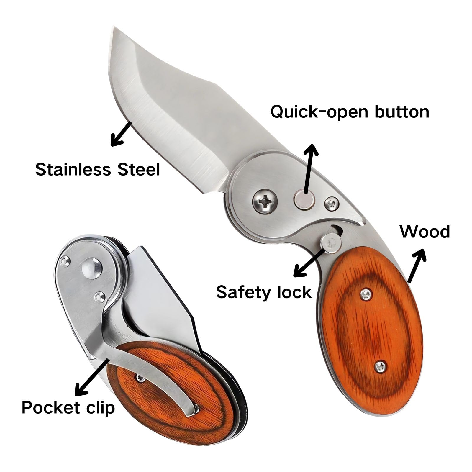 Best Tactical Pocket Knives for Men - EDC Folding Knife, Mini Survival Knife | Perfect for Hunting, Camping, Outdoor Adventures & Gifts