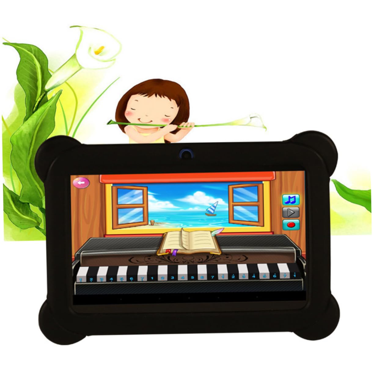 Homoyoyo Q88 Kids Tablet - 7 Inch WiFi Android Learning Pad with Parental Control, Educational Apps & Cartoon Design - Perfect for Home, Travel & School Use